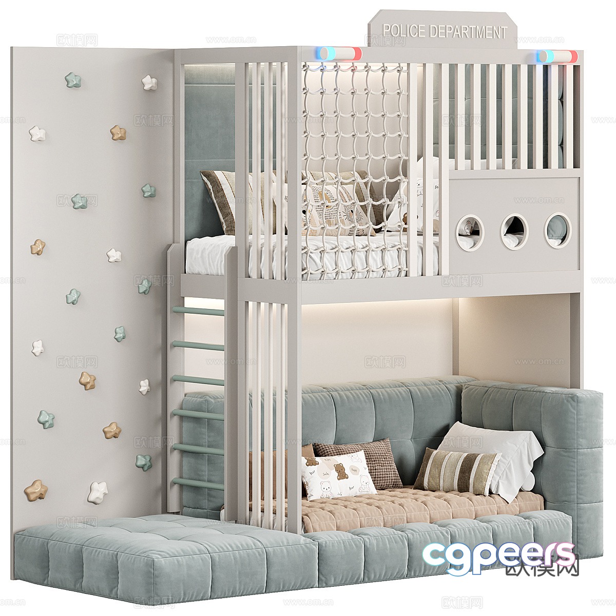 Children’s bunk bed 3d model Children’s bunk bed 3d model