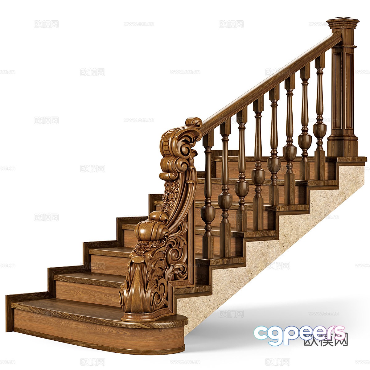 Stair 3d model Stair 3d model