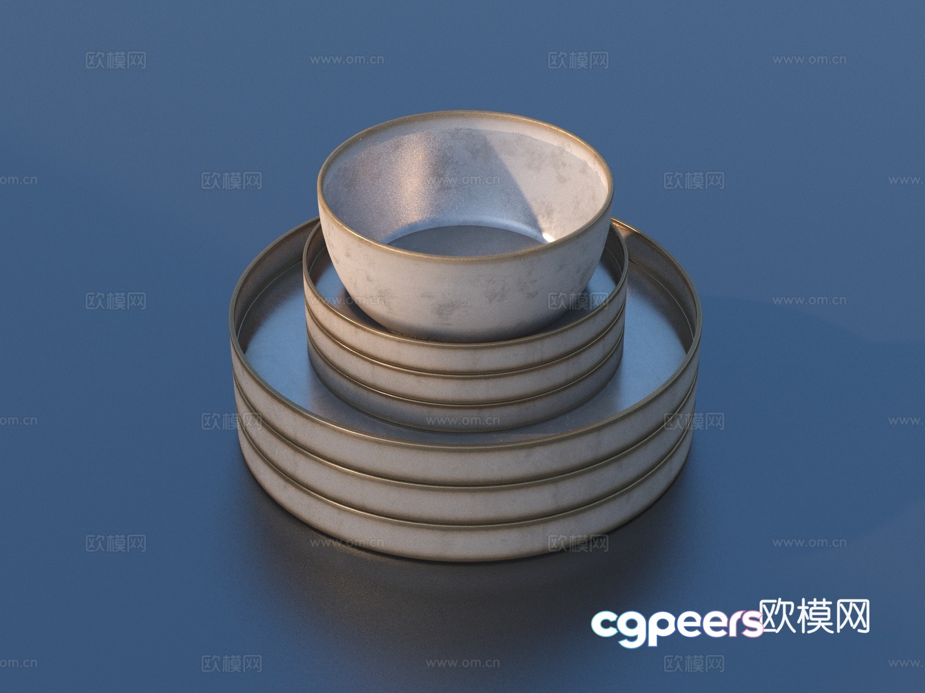 Plate Bowl Tableware Kitchen Utensils 3D Model Plate Bowl Tableware Kitchen Utensils 3D Model