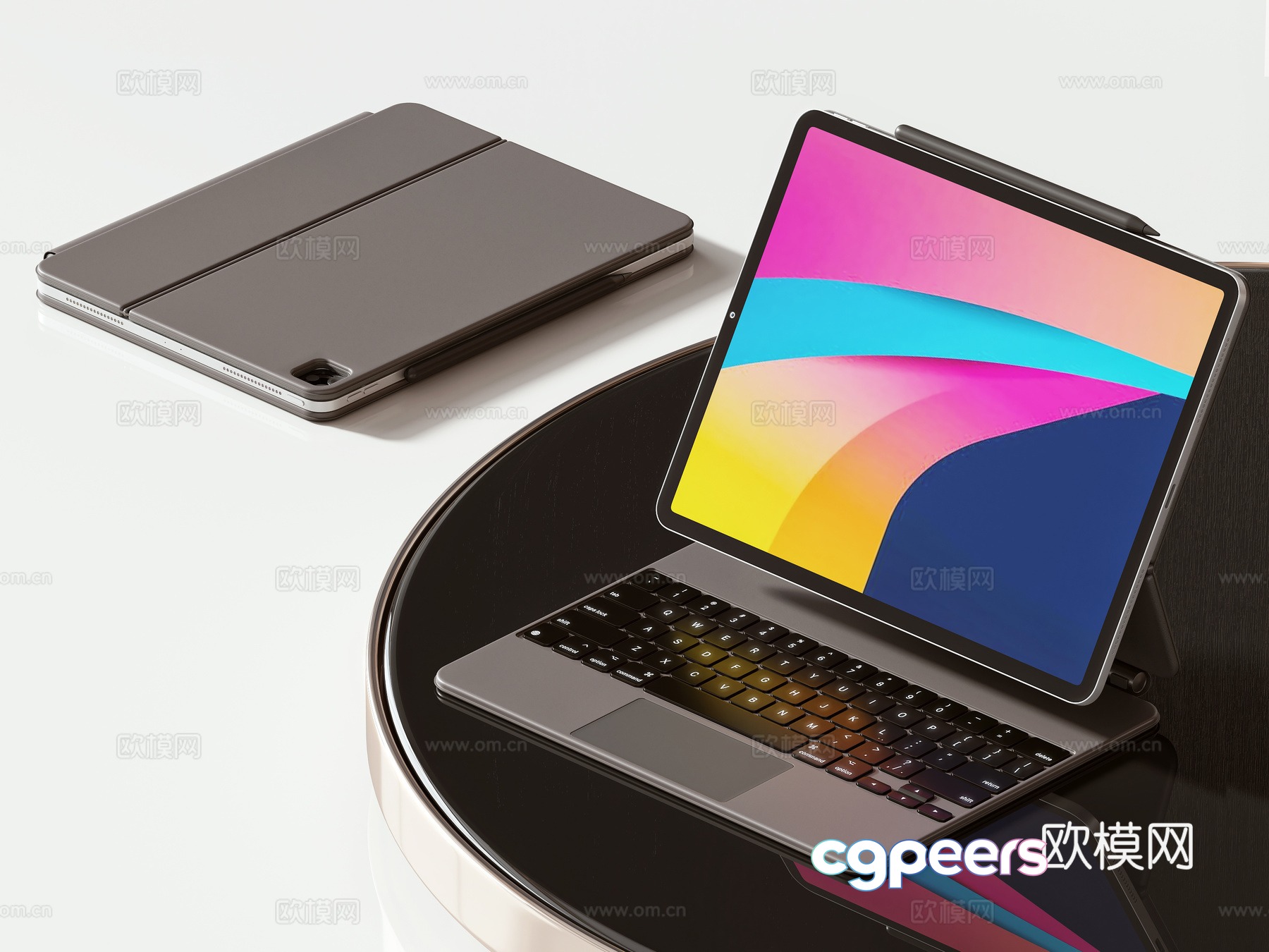 Modern tablet computer 3d model Modern tablet computer 3d model