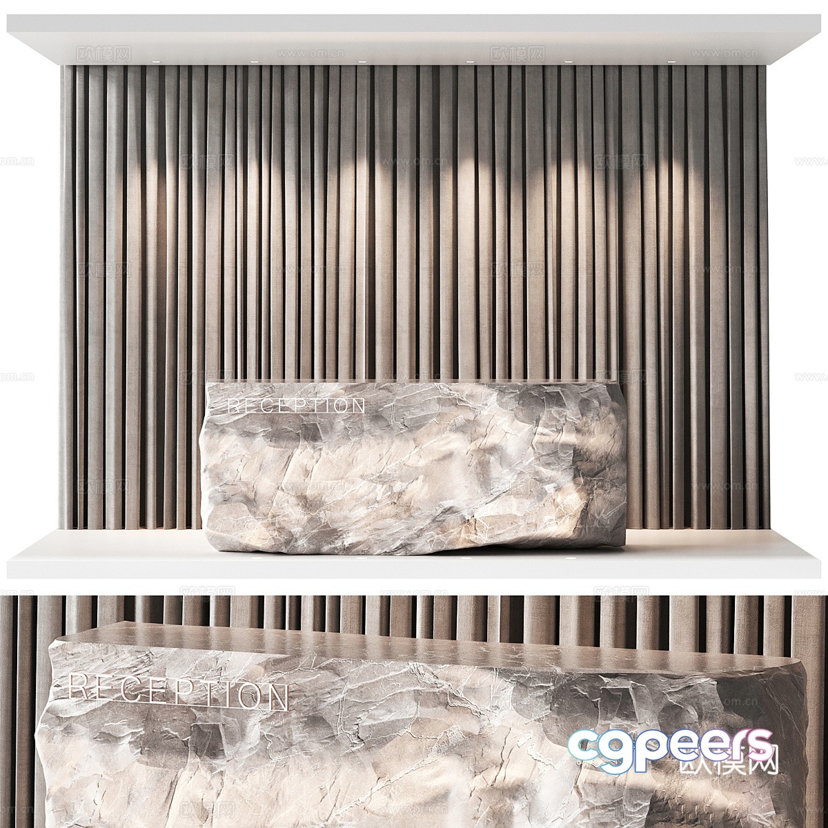 New Chinese style Wasabi Front Desk Bar 3D Model New Chinese style Wasabi Front Desk Bar 3D Model