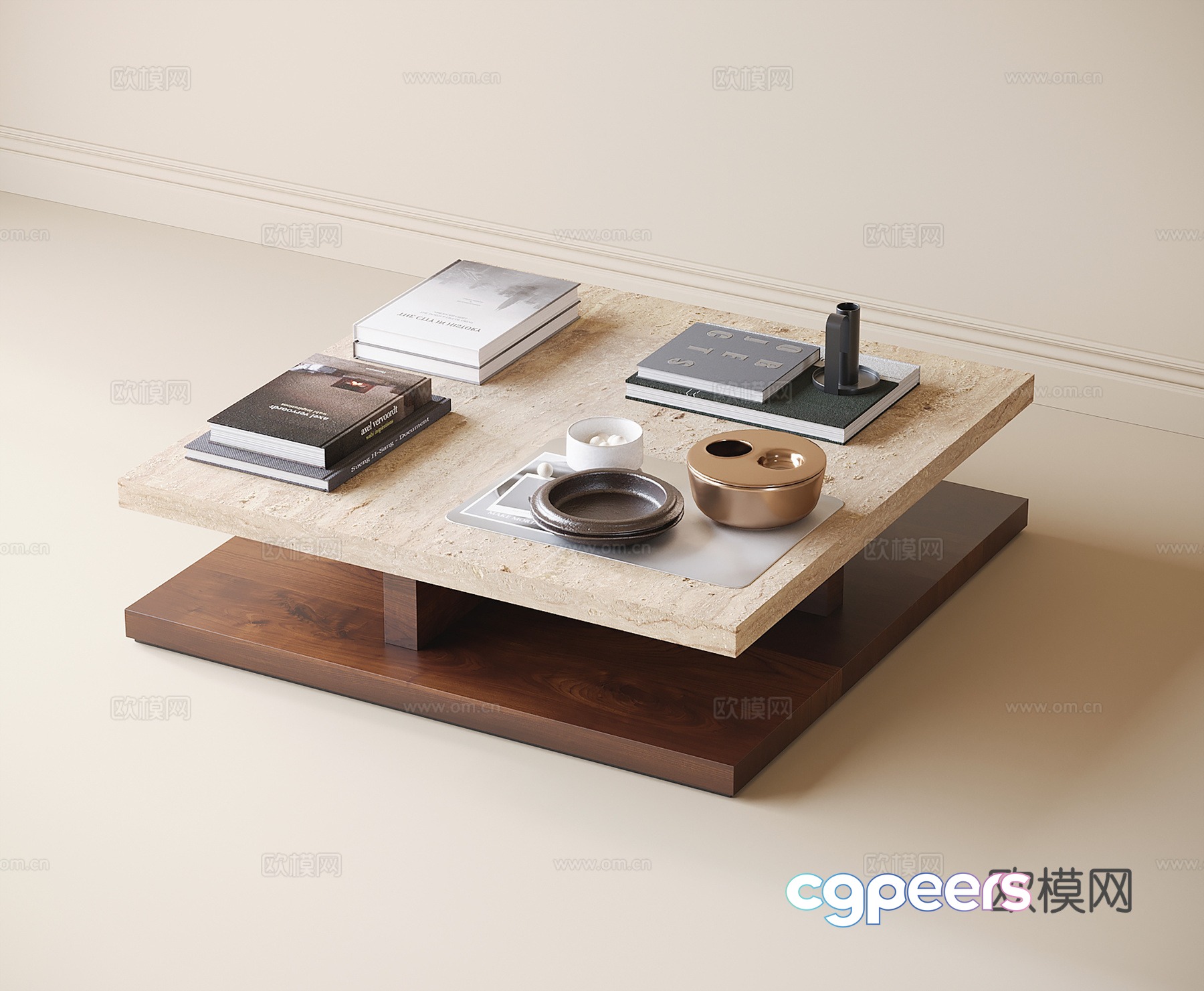 Modern coffee table coffee table decoration 3d model Modern coffee table coffee table decoration 3d model