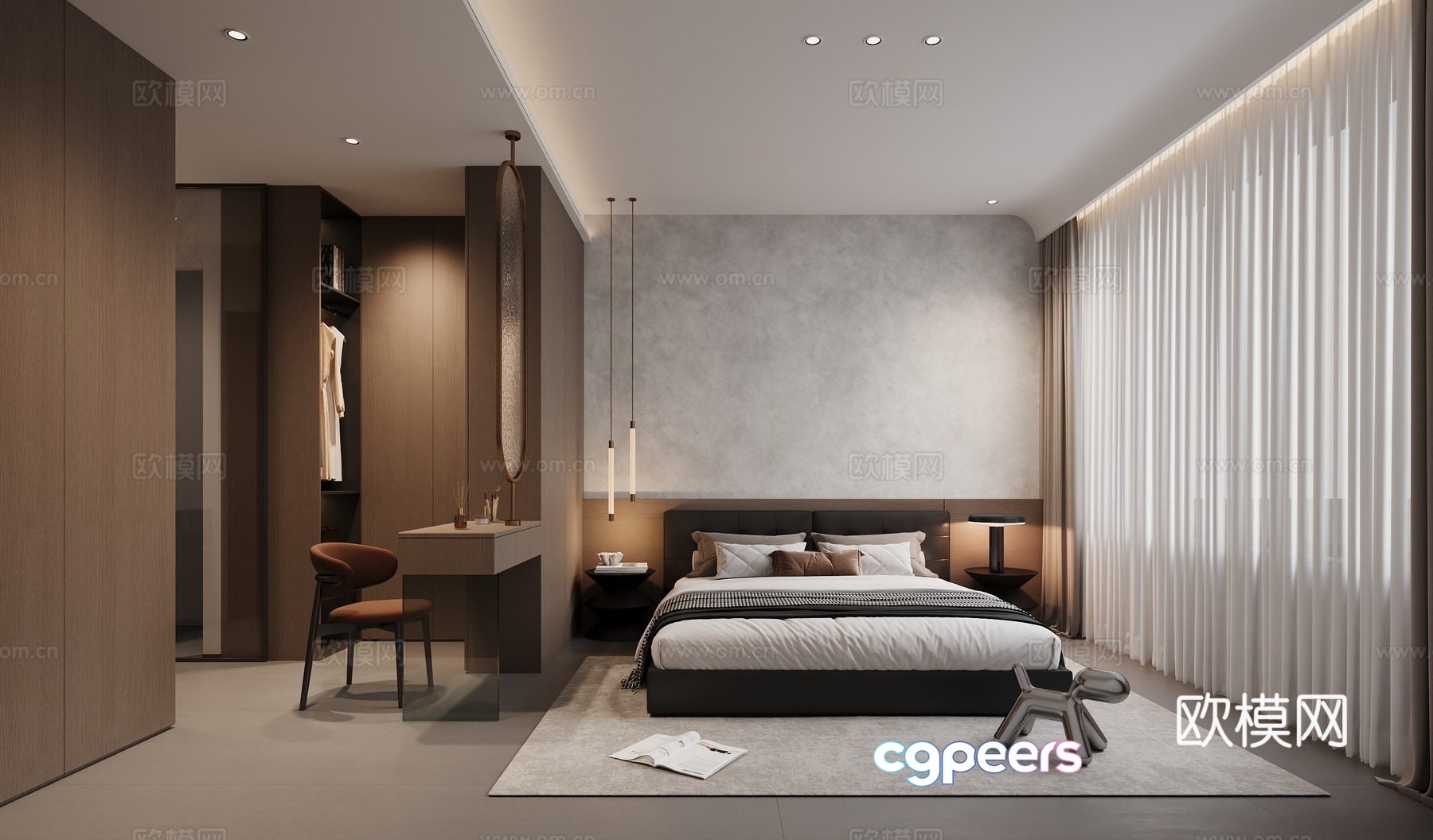 Modern bedroom 3d model Modern bedroom 3d model