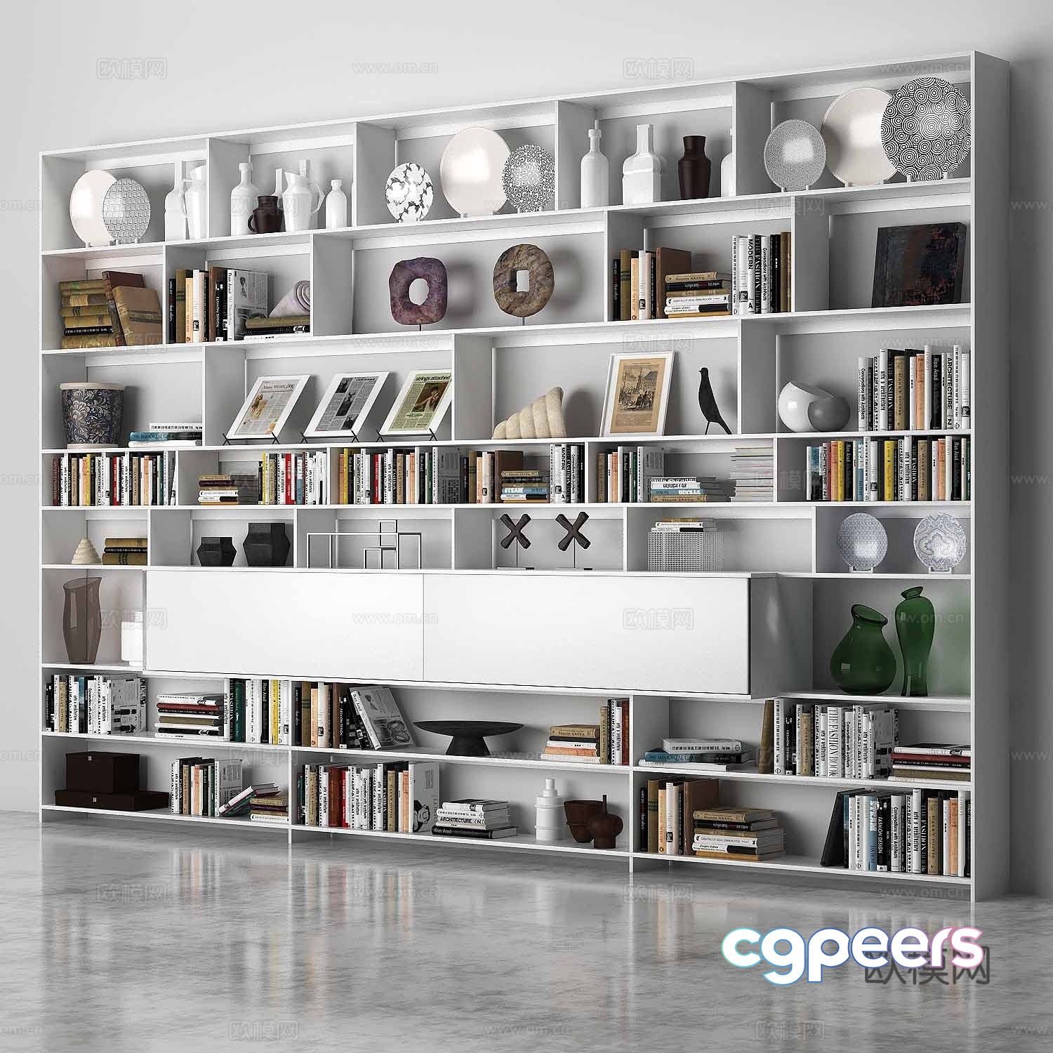 Bookcase 3d model Bookcase 3d model