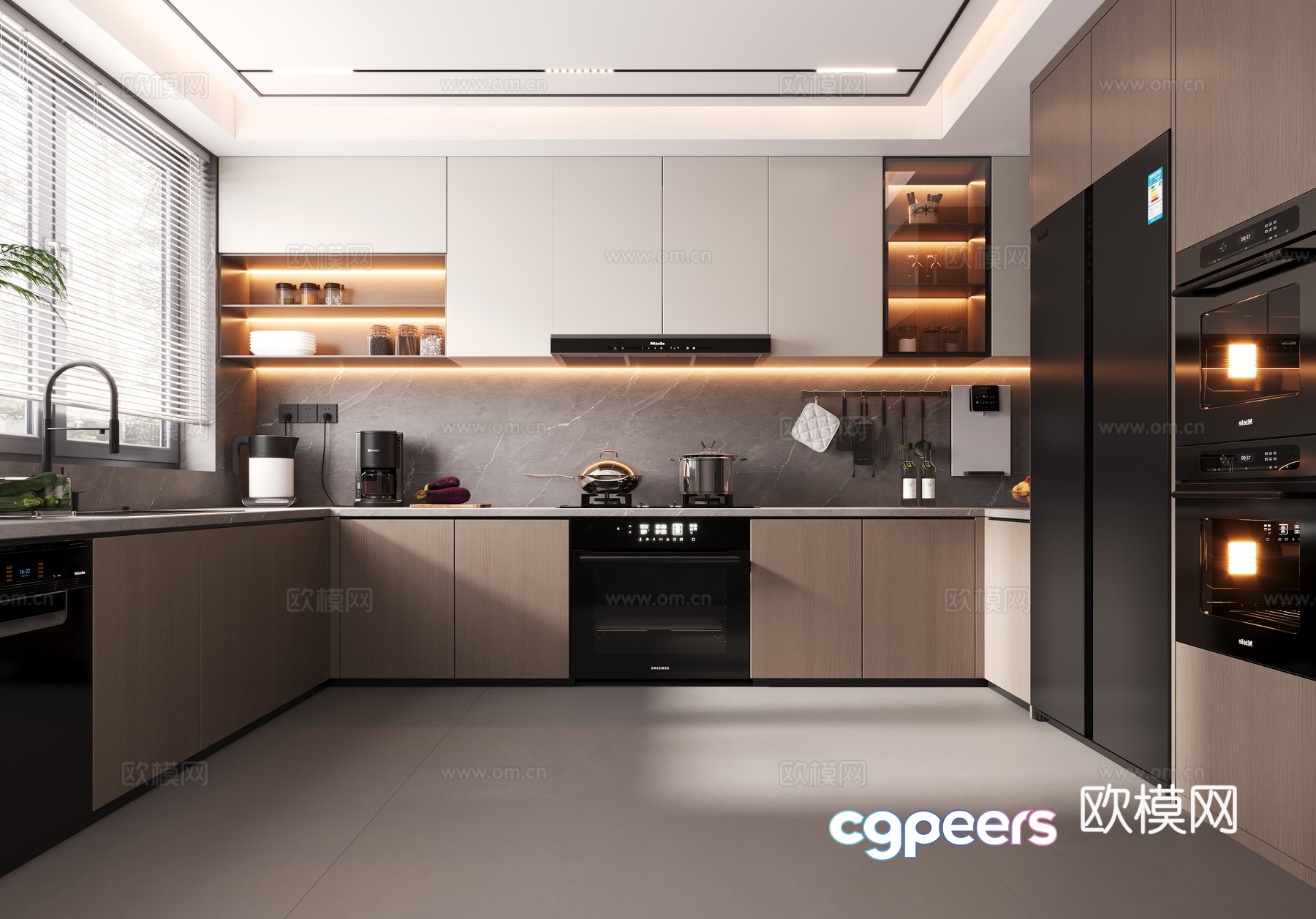 Modern kitchen 3d model Modern kitchen 3d model
