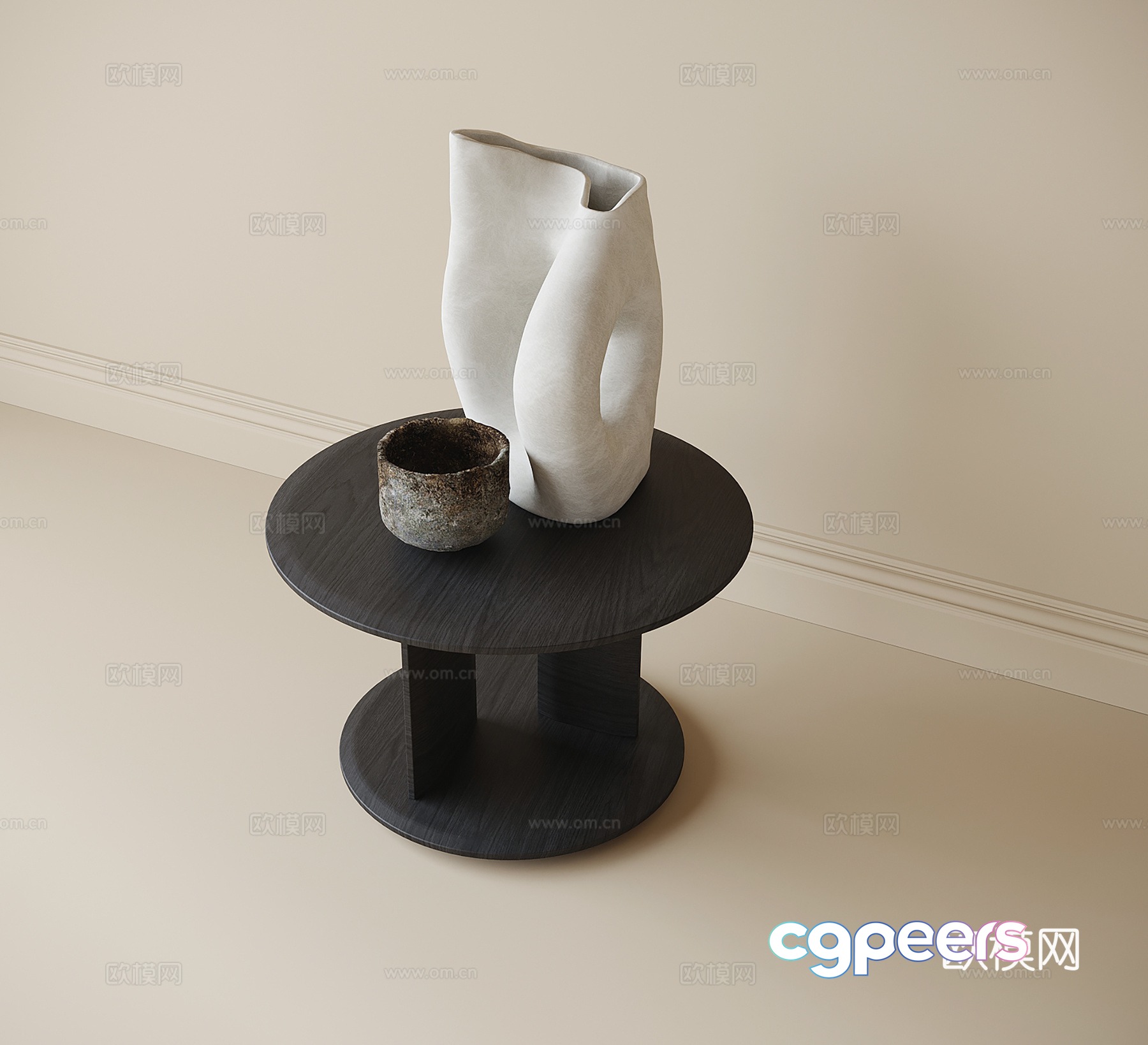 Modern side angle 3D model Modern side angle 3D model
