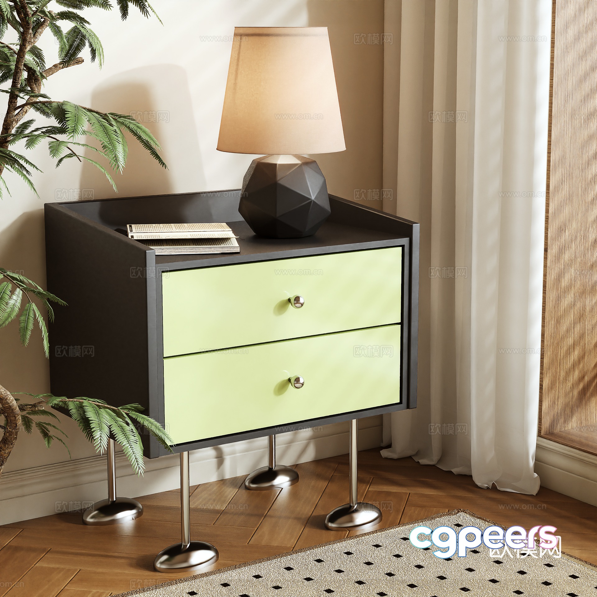 Modern night table 3d model Modern night table 3d model
