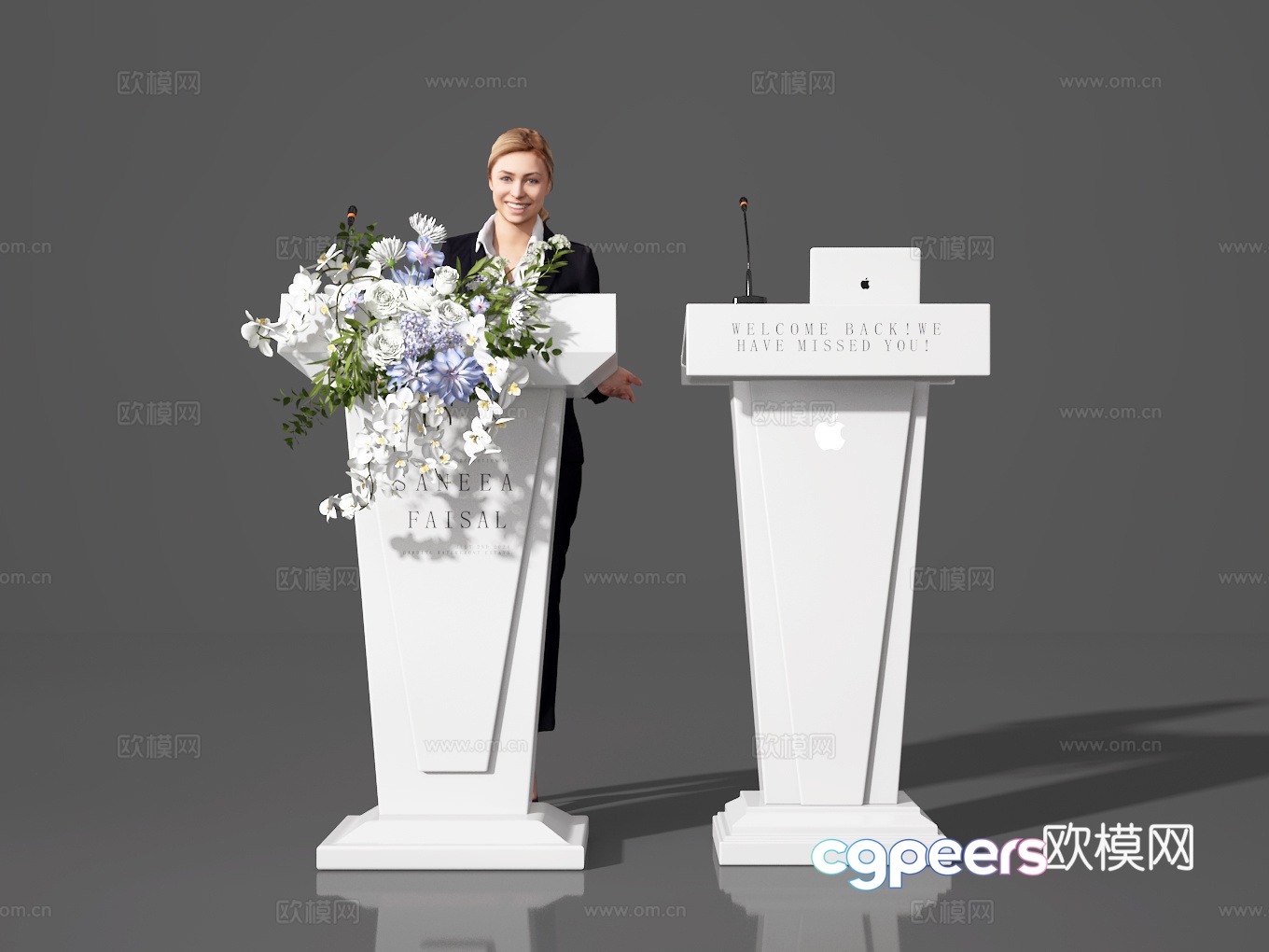 Podium 3D model Podium 3D model