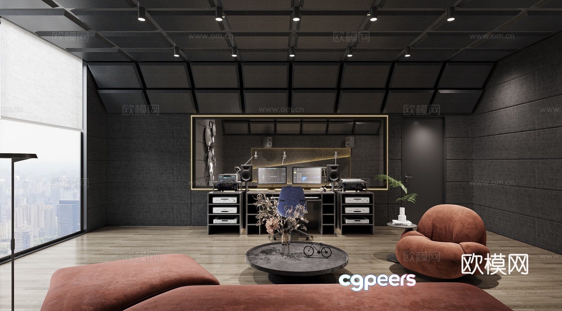 Recording studio 3d model Recording studio 3d model