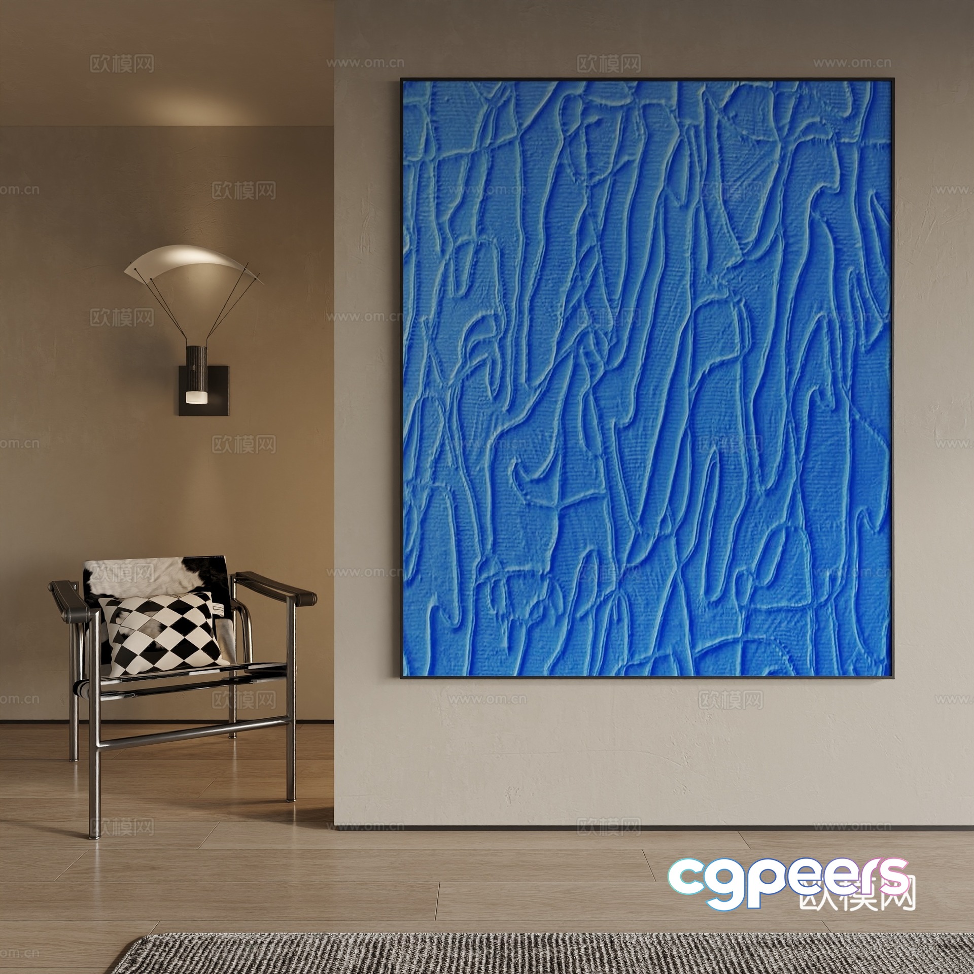 Modern decorative painting 3d model Modern decorative painting 3d model