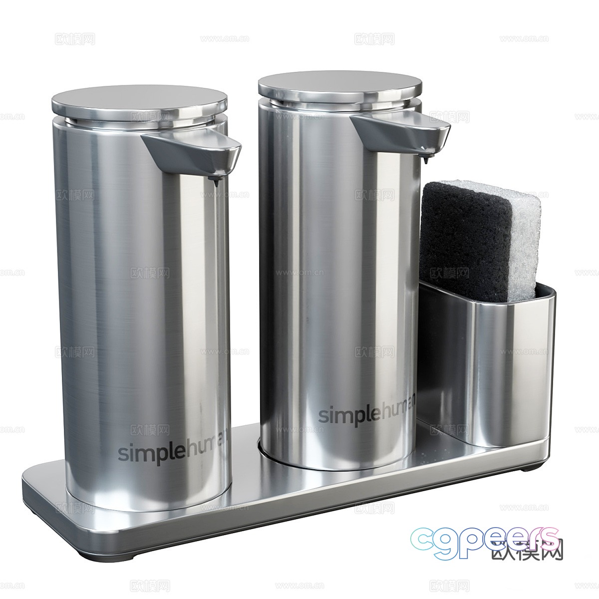 Modern SimpleHuman Stainless Steel Sensor Pump 3D Model Modern SimpleHuman Stainless Steel Sensor Pump 3D Model