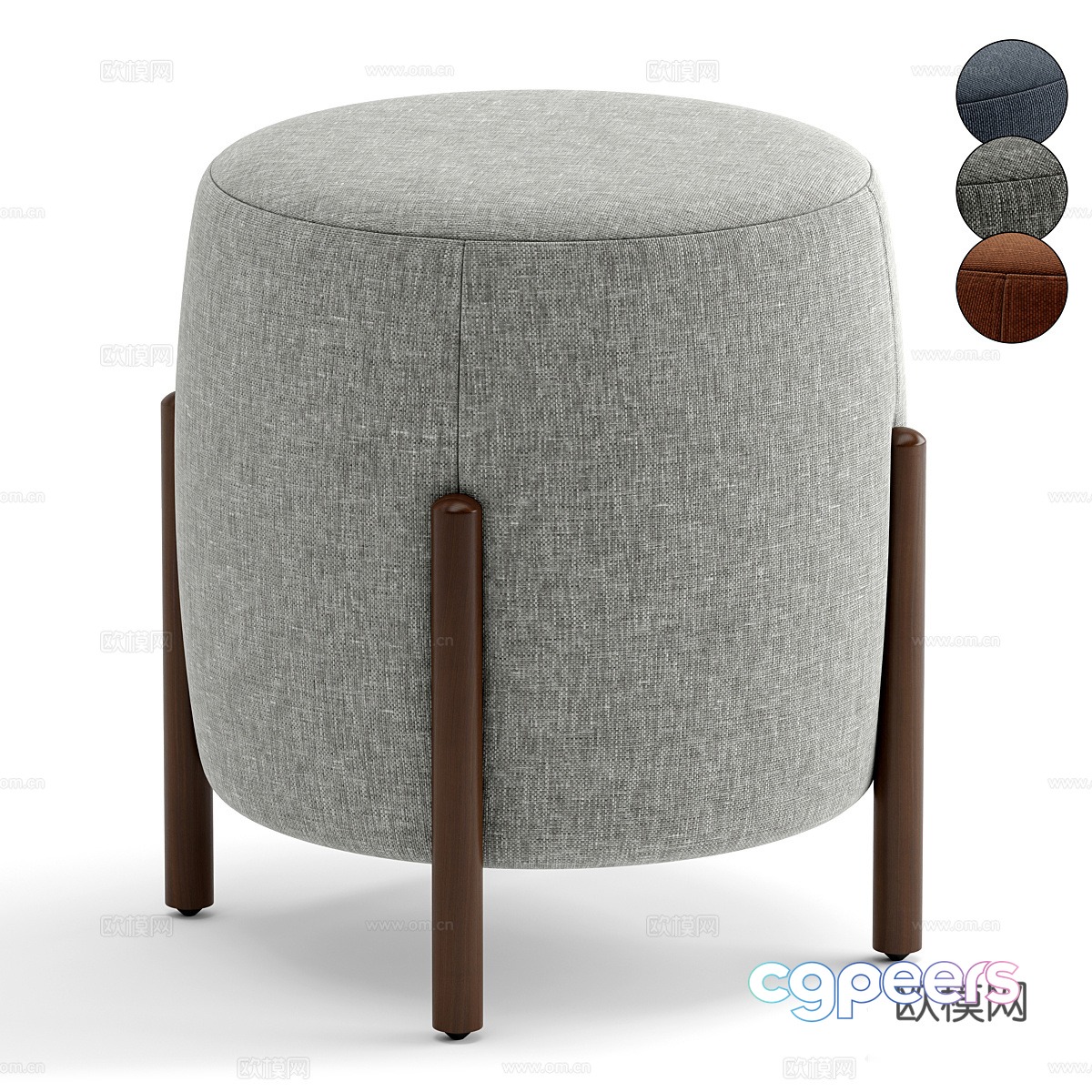 Fabric sofa stool medieval sofa stool round stool low stool fabric dressing stool footstool shoe change 3D model Fabric sofa stool medieval sofa stool round stool low stool fabric dressing stool footstool shoe change 3D model