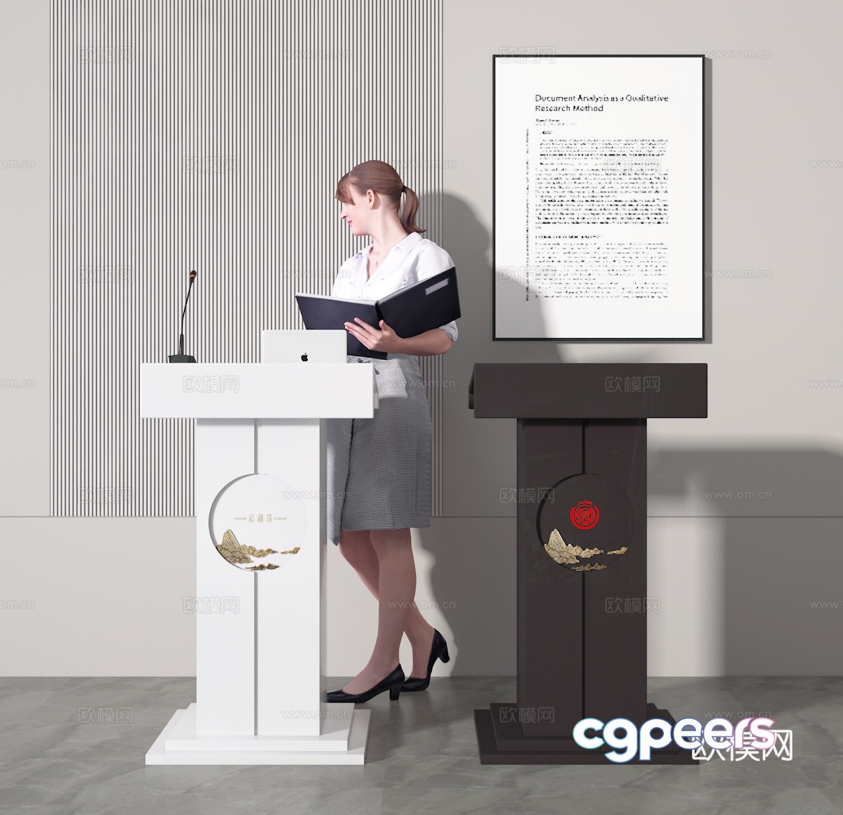 Podium 3D model Podium 3D model