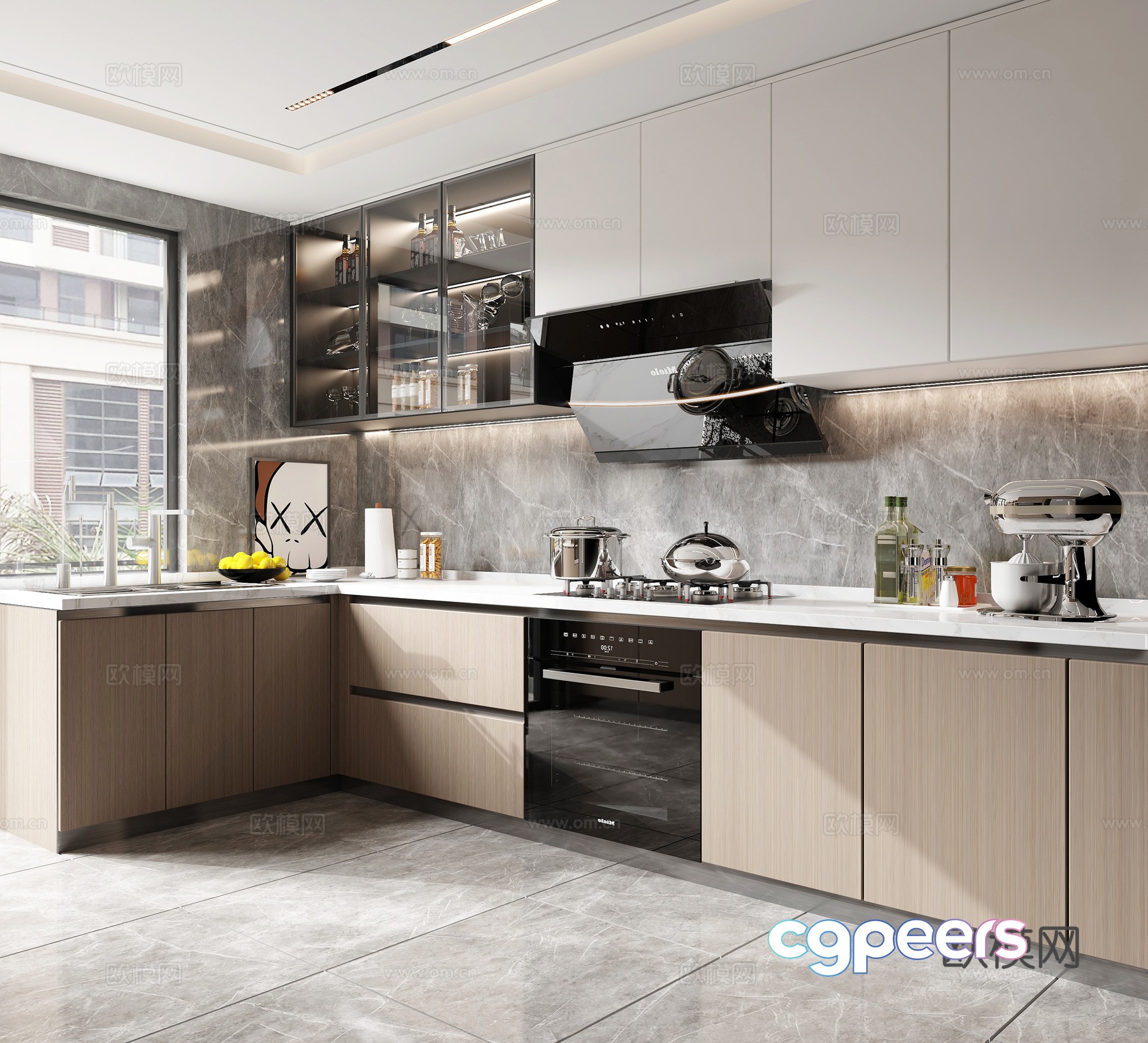 Modern kitchen 3d model Modern kitchen 3d model