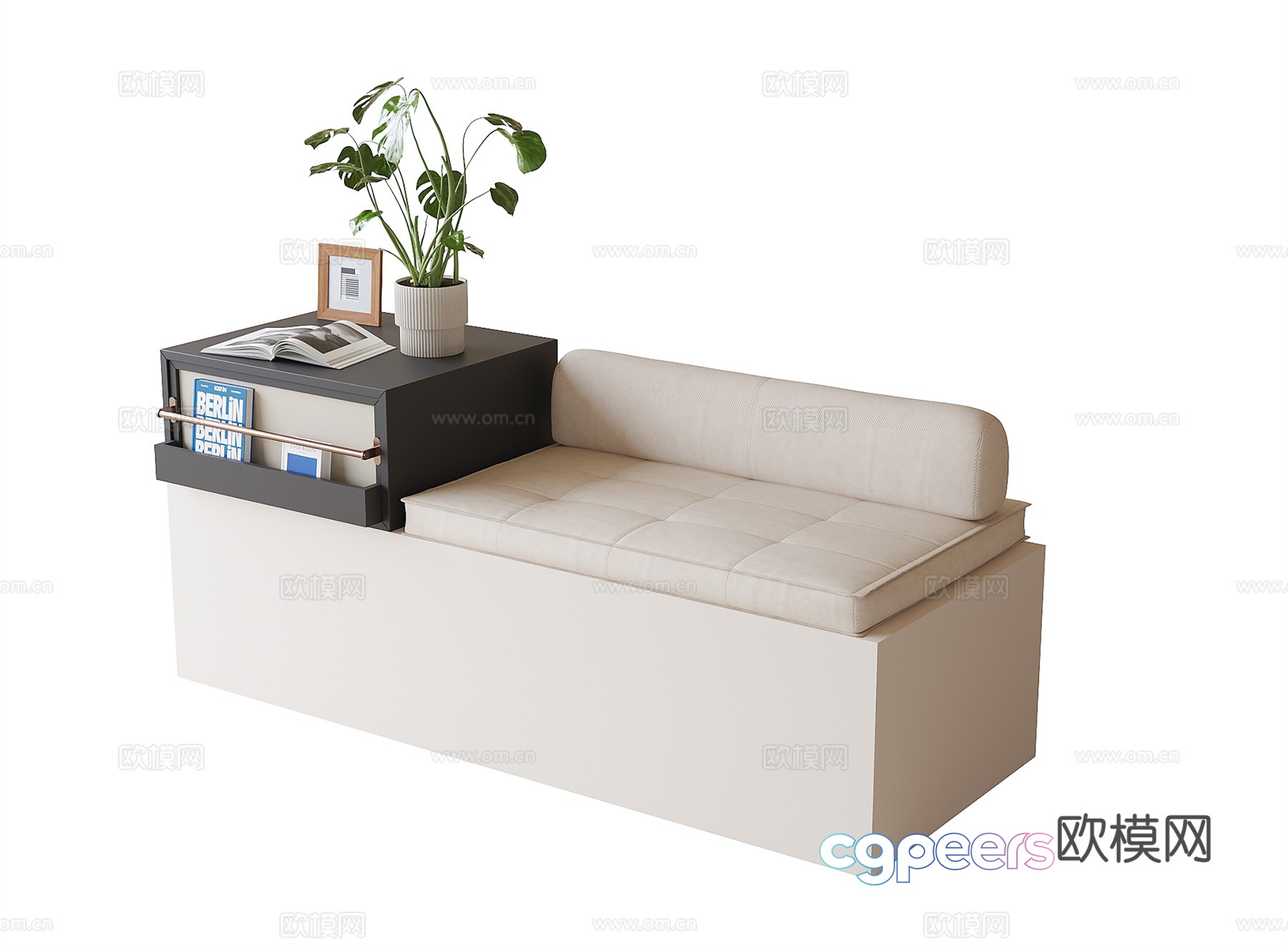Modern bay window mat 3D model Modern bay window mat 3D model