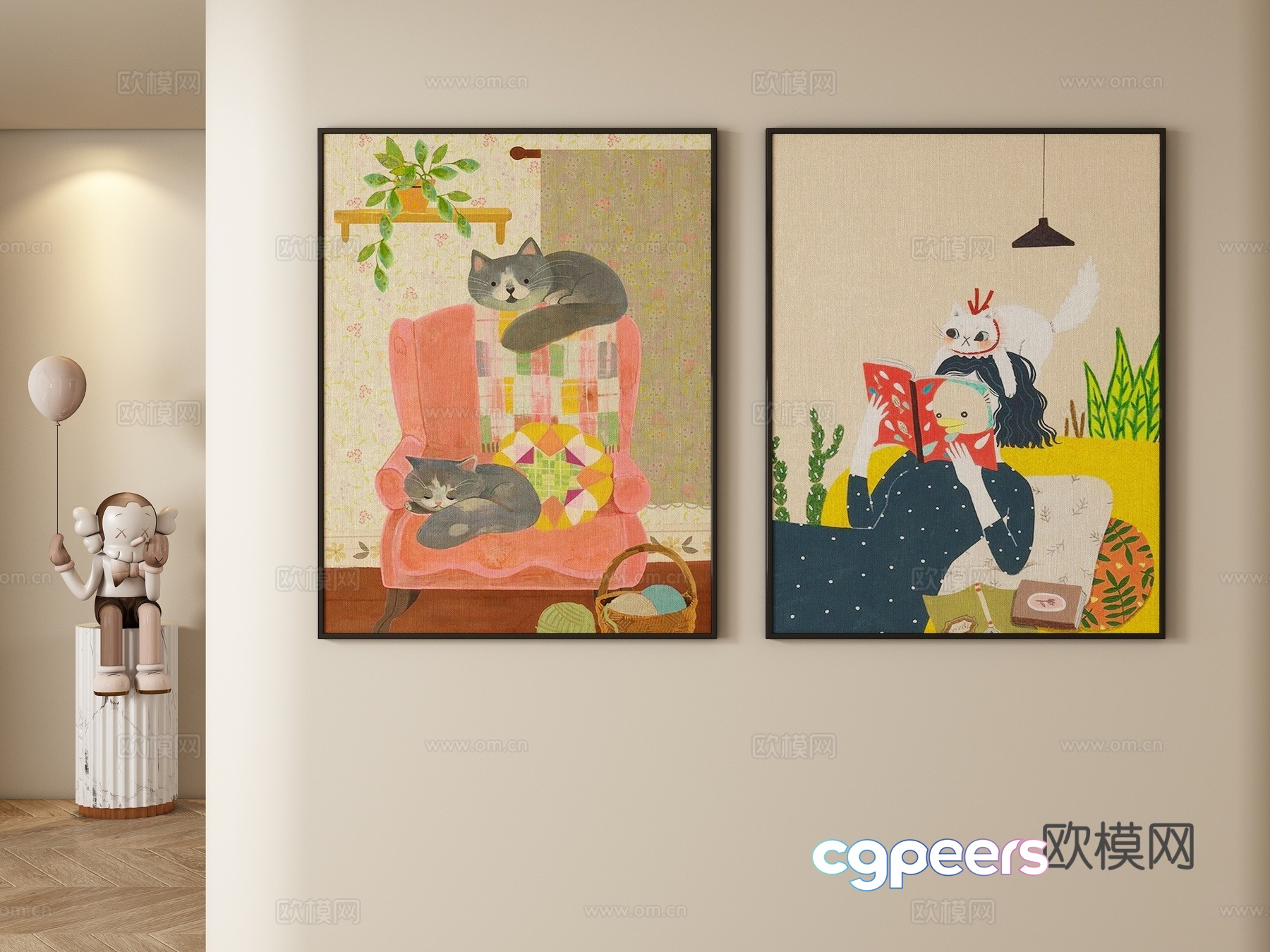 Decorative painting Hanging painting 3d model Decorative painting Hanging painting 3d model