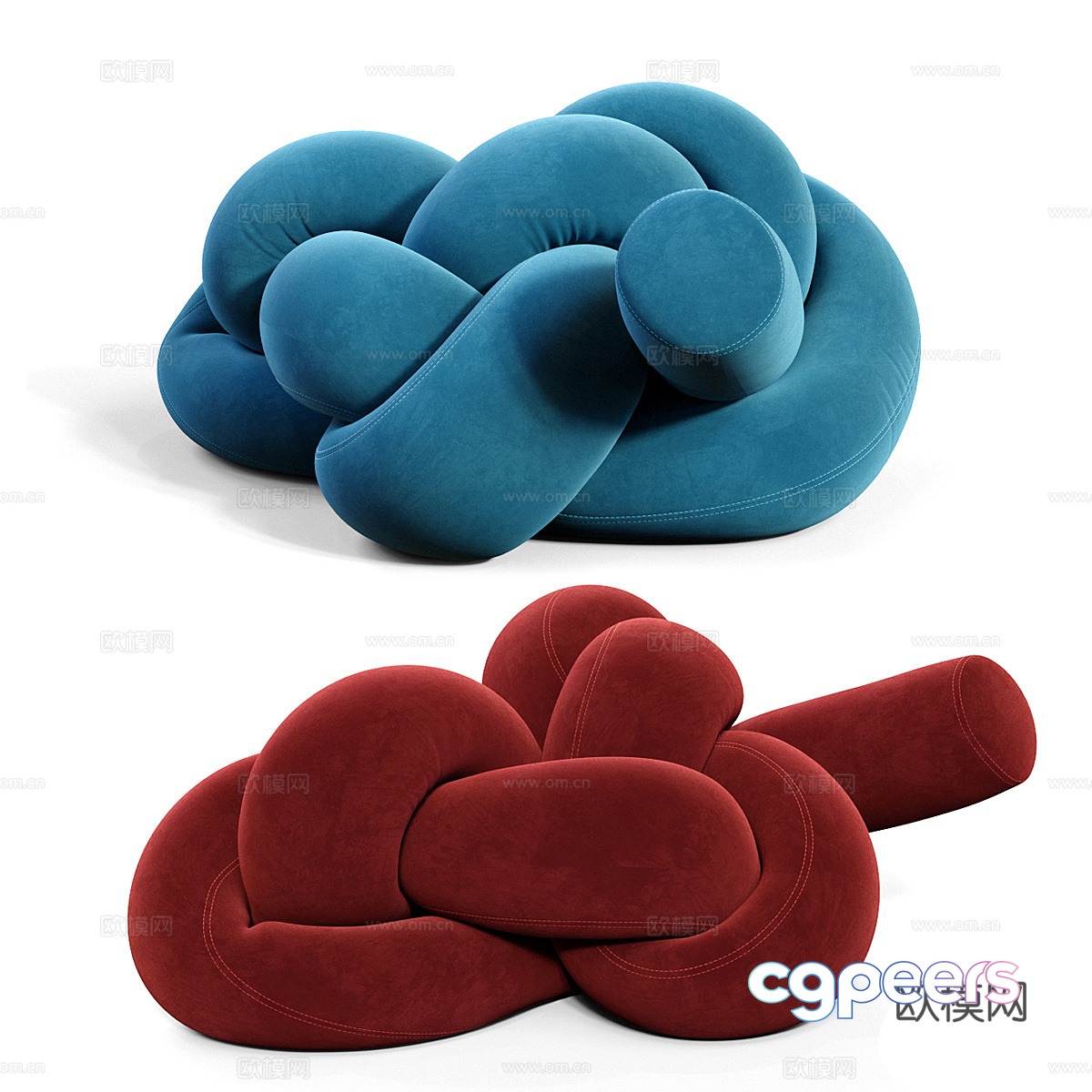 Modern Italian Knot Brazilian Foam sofa 3d model Modern Italian Knot Brazilian Foam sofa 3d model