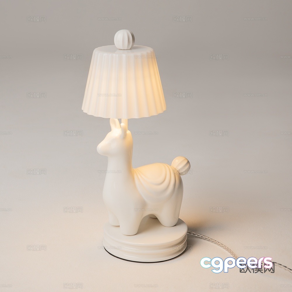 Alpaca table lamp 3d model Alpaca table lamp 3d model