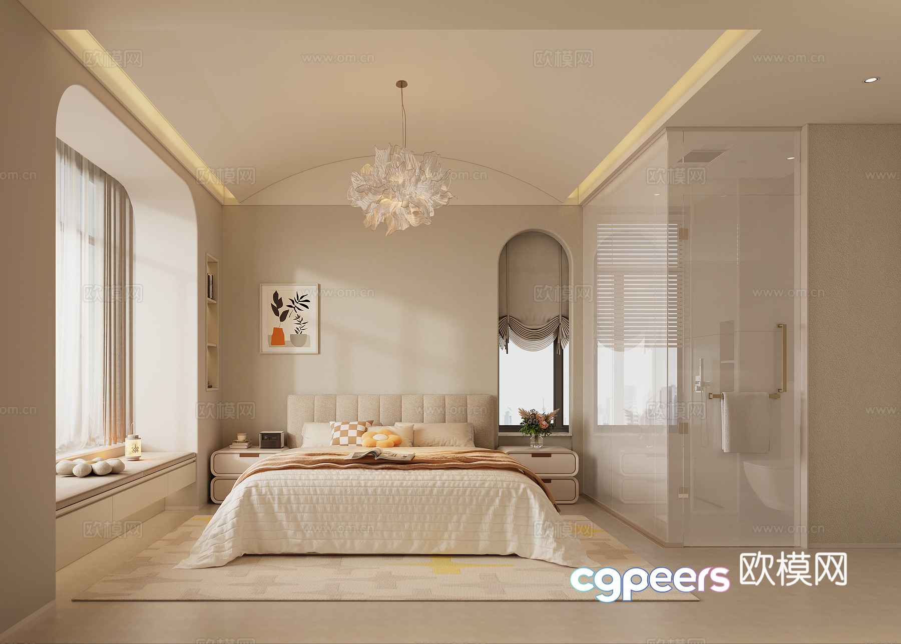 Creamy Bedroom Cloakroom 3d Model Creamy Bedroom Cloakroom 3d Model