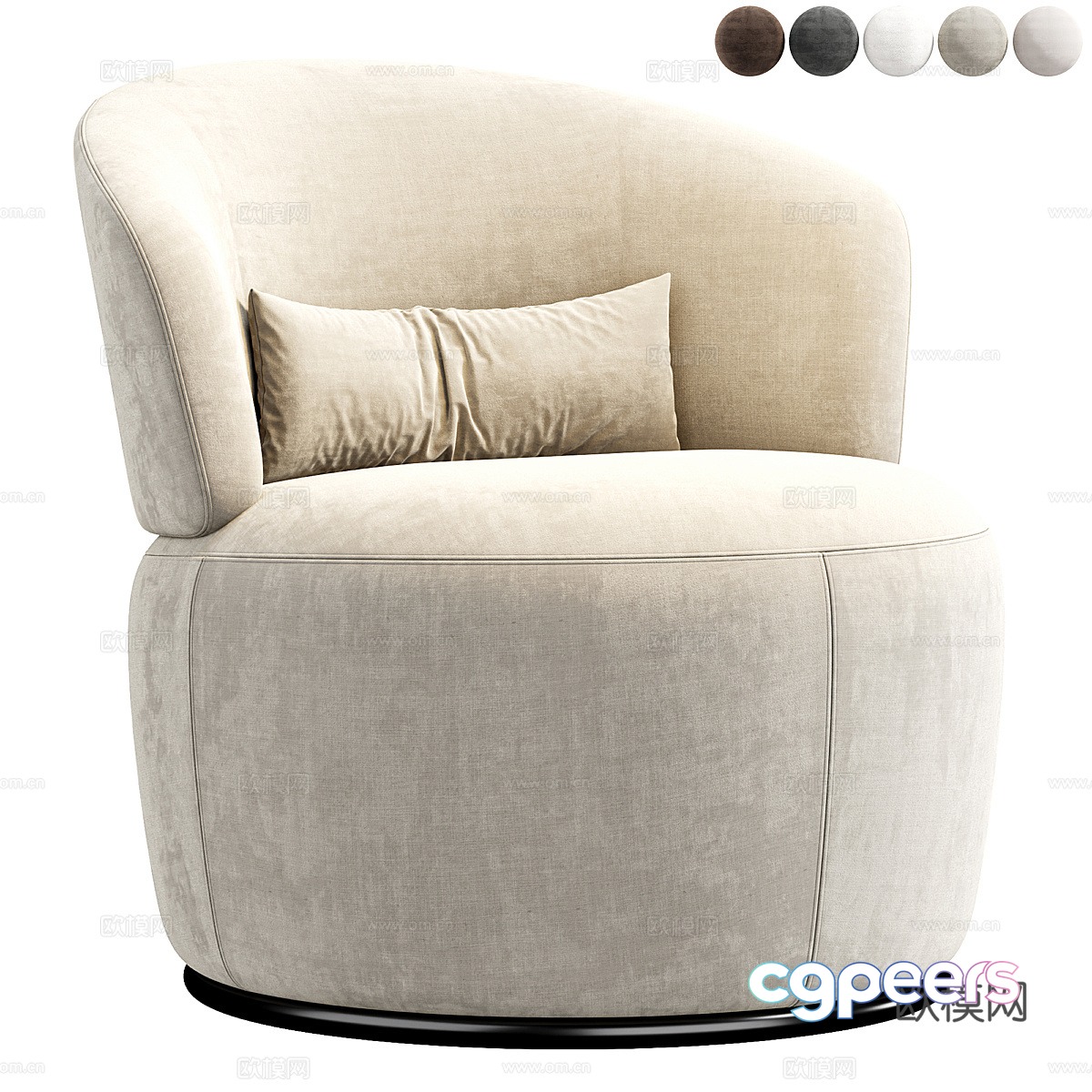 Modern light luxury Amber Boucle lounge chair 3d model Modern light luxury Amber Boucle lounge chair 3d model