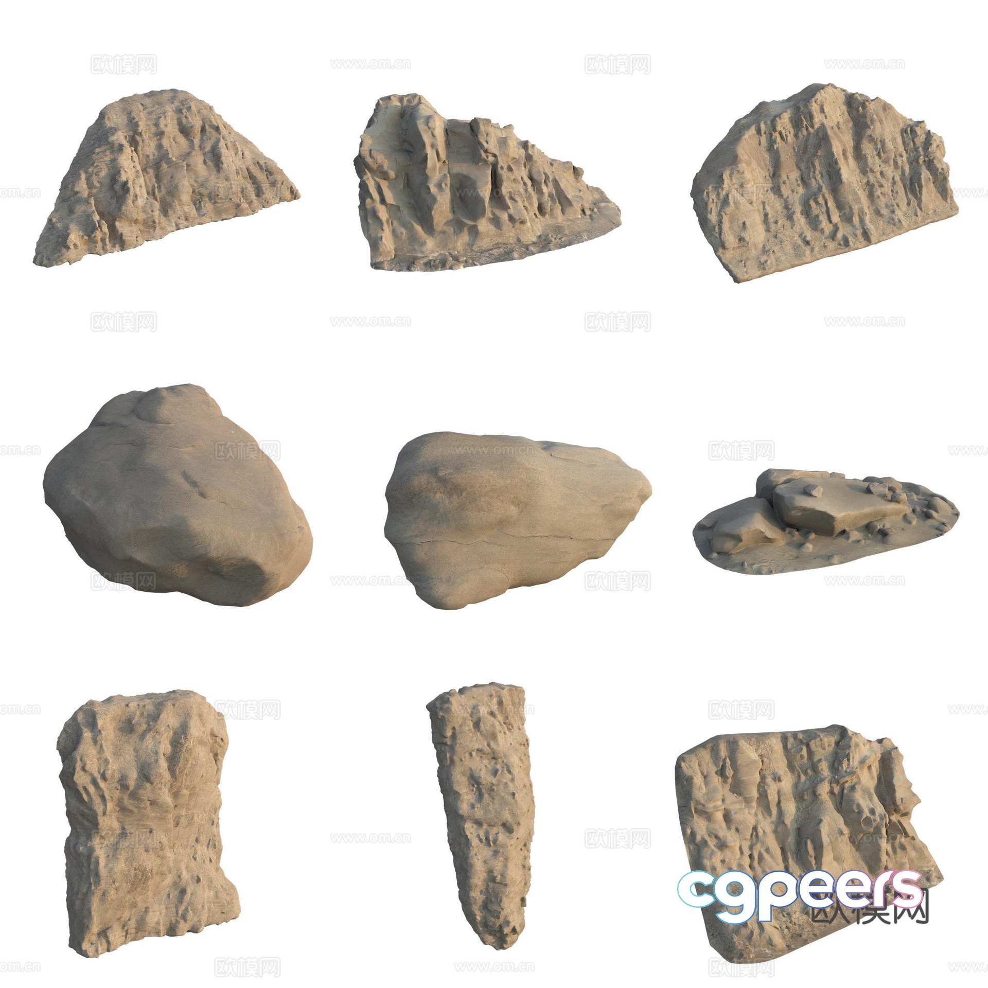 Sandstone stone 3d model Sandstone stone 3d model