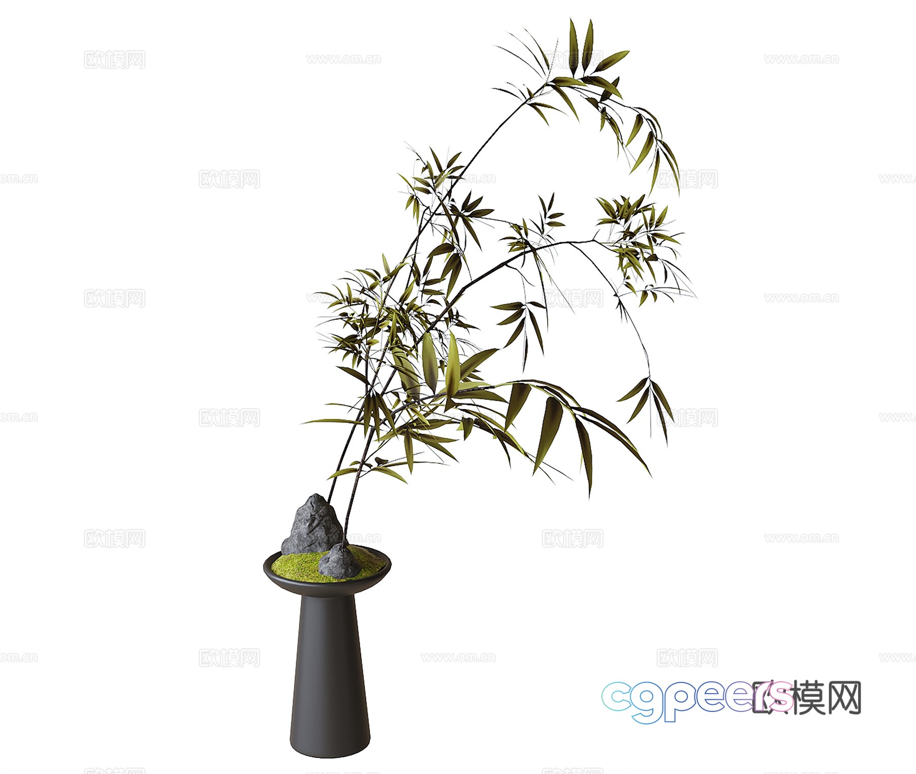 Modern plant ornaments 3d model Modern plant ornaments 3d model