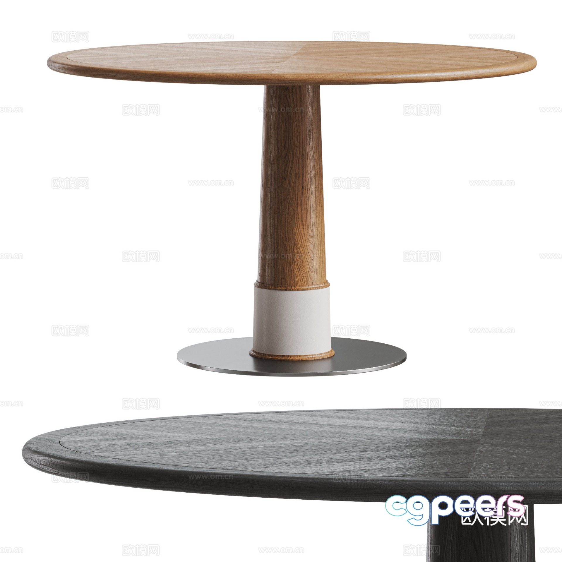 Modern solid wood dining table combination 3D model Modern solid wood dining table combination 3D model