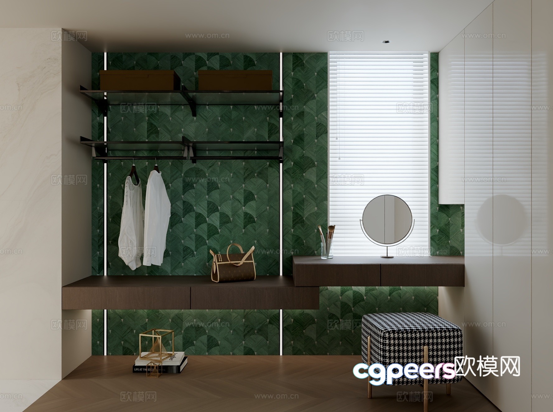 Modern Italian cloakroom 3d model Modern Italian cloakroom 3d model
