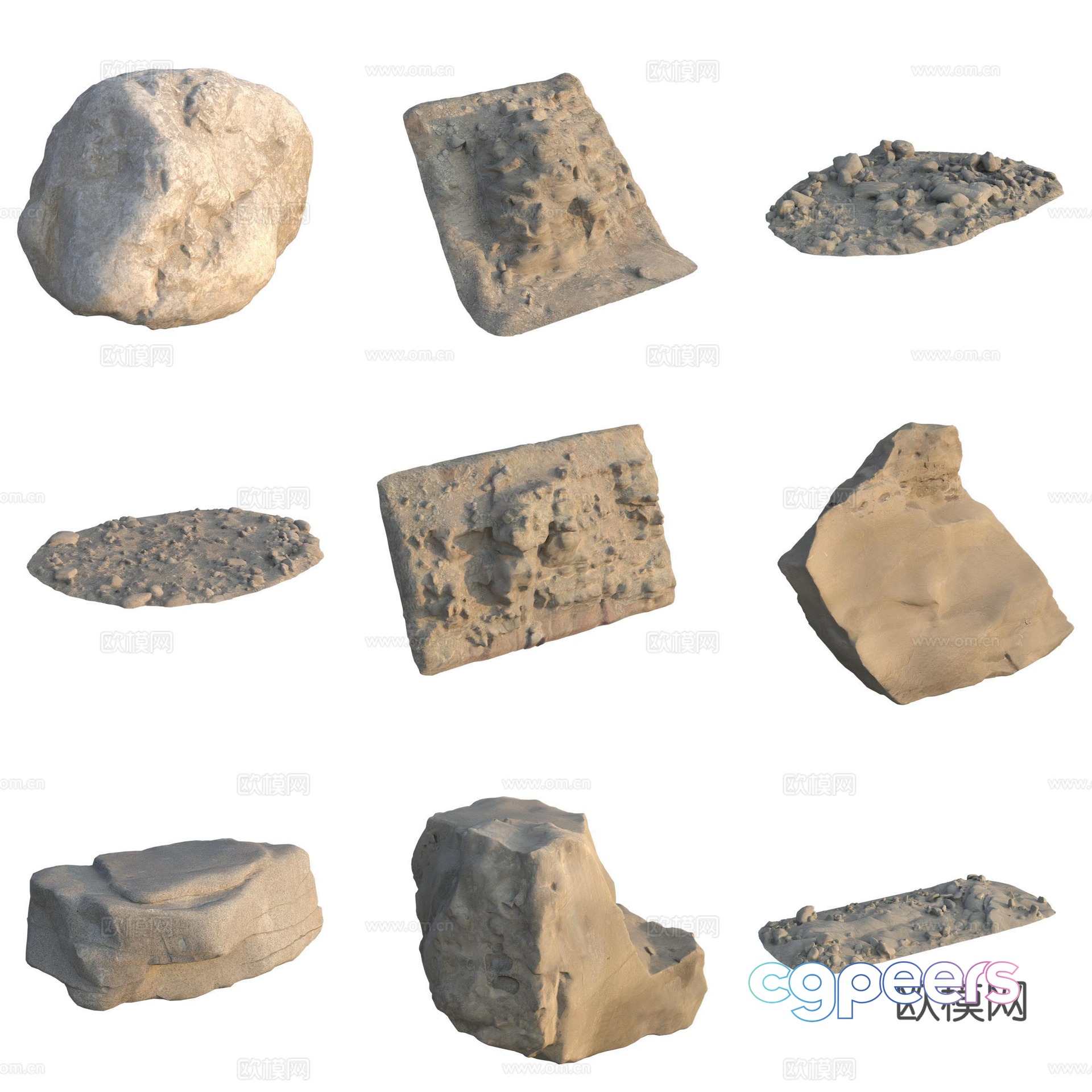 Sandstone stone 3d model Sandstone stone 3d model