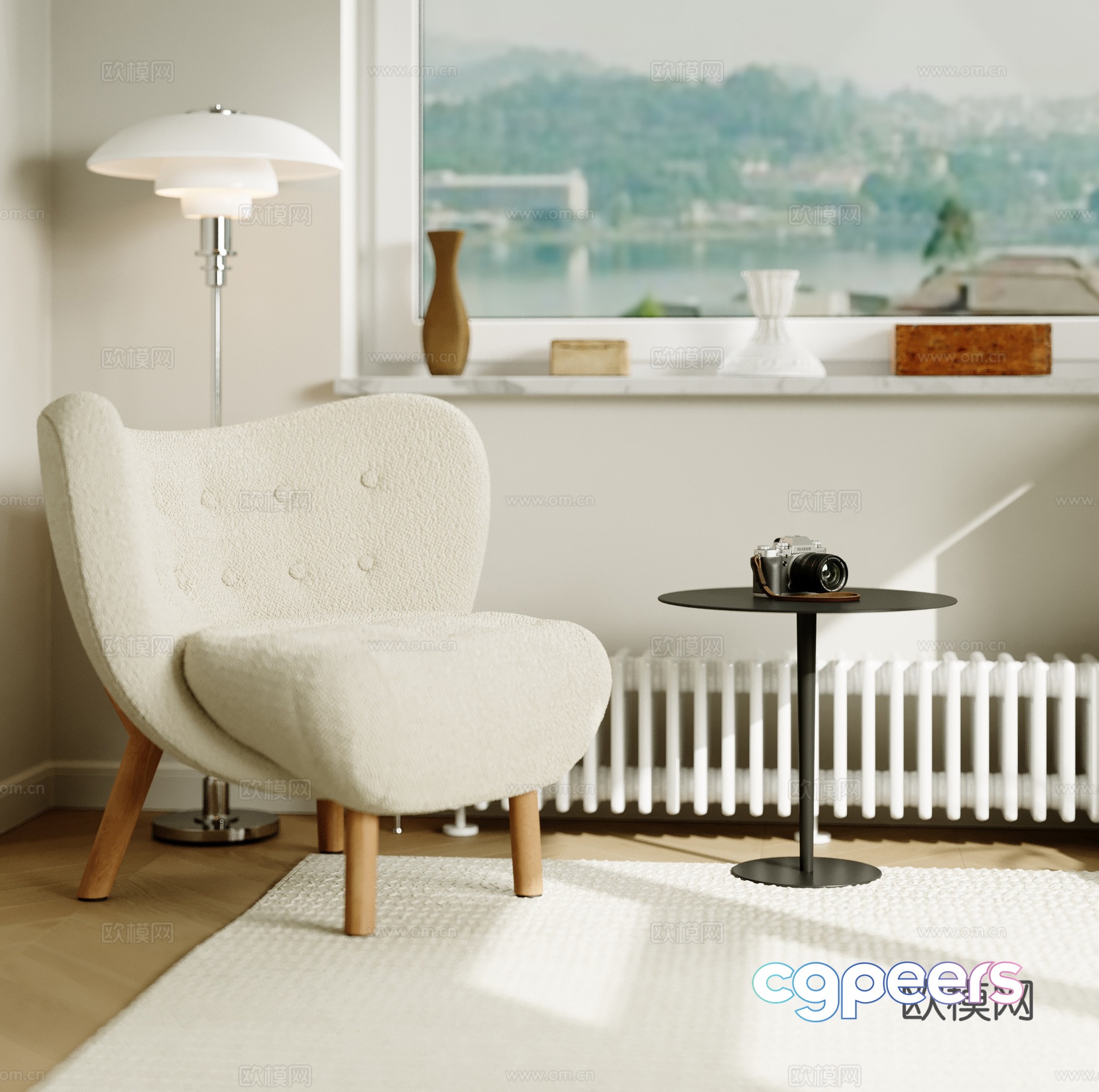 Modern single sofa 3d model Modern single sofa 3d model
