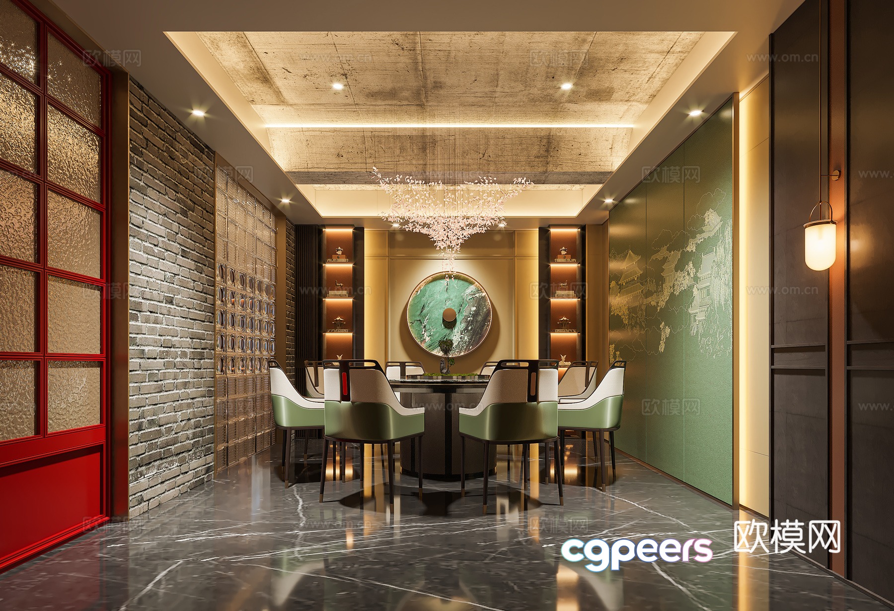 New Chinese restaurant 3D model New Chinese restaurant 3D model