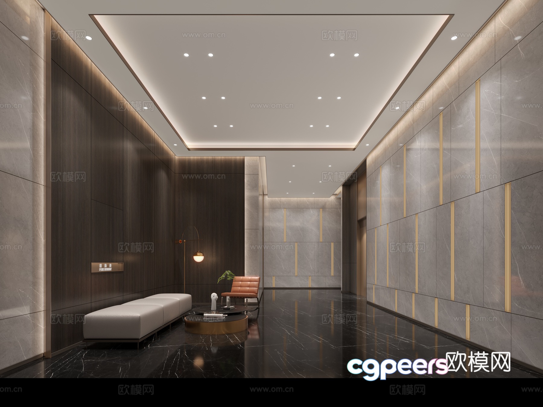 Elevator hall 3d model Elevator hall 3d model