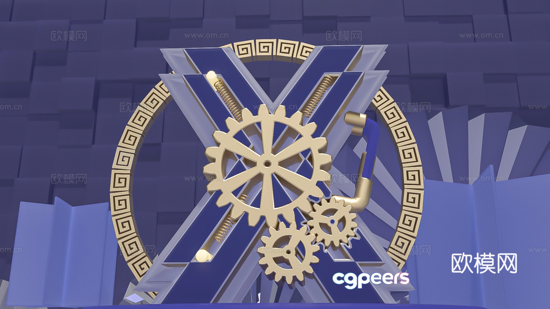 Meichen stage technology installation national trend decoration 3D model