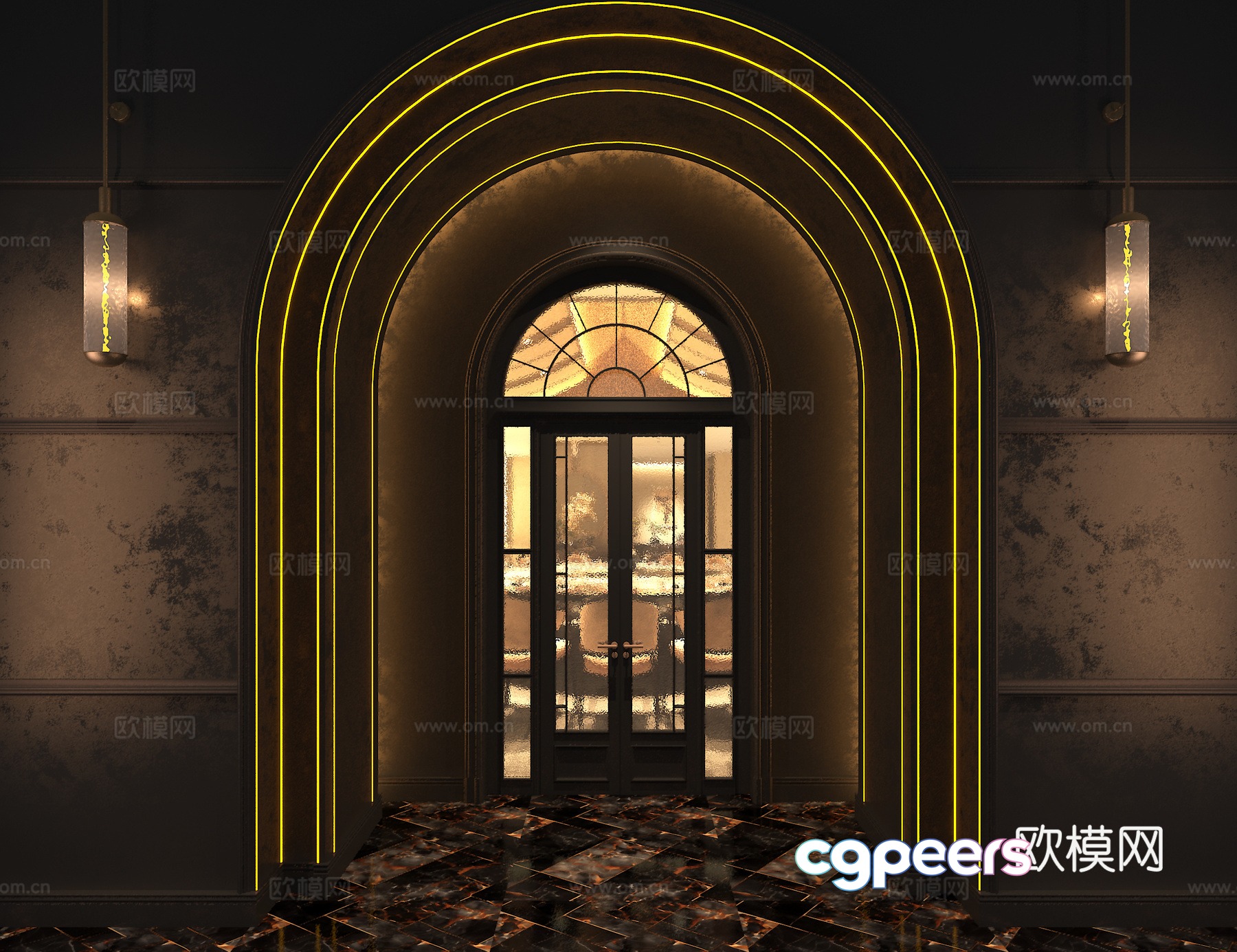 Villa gate 3d model Villa gate 3d model