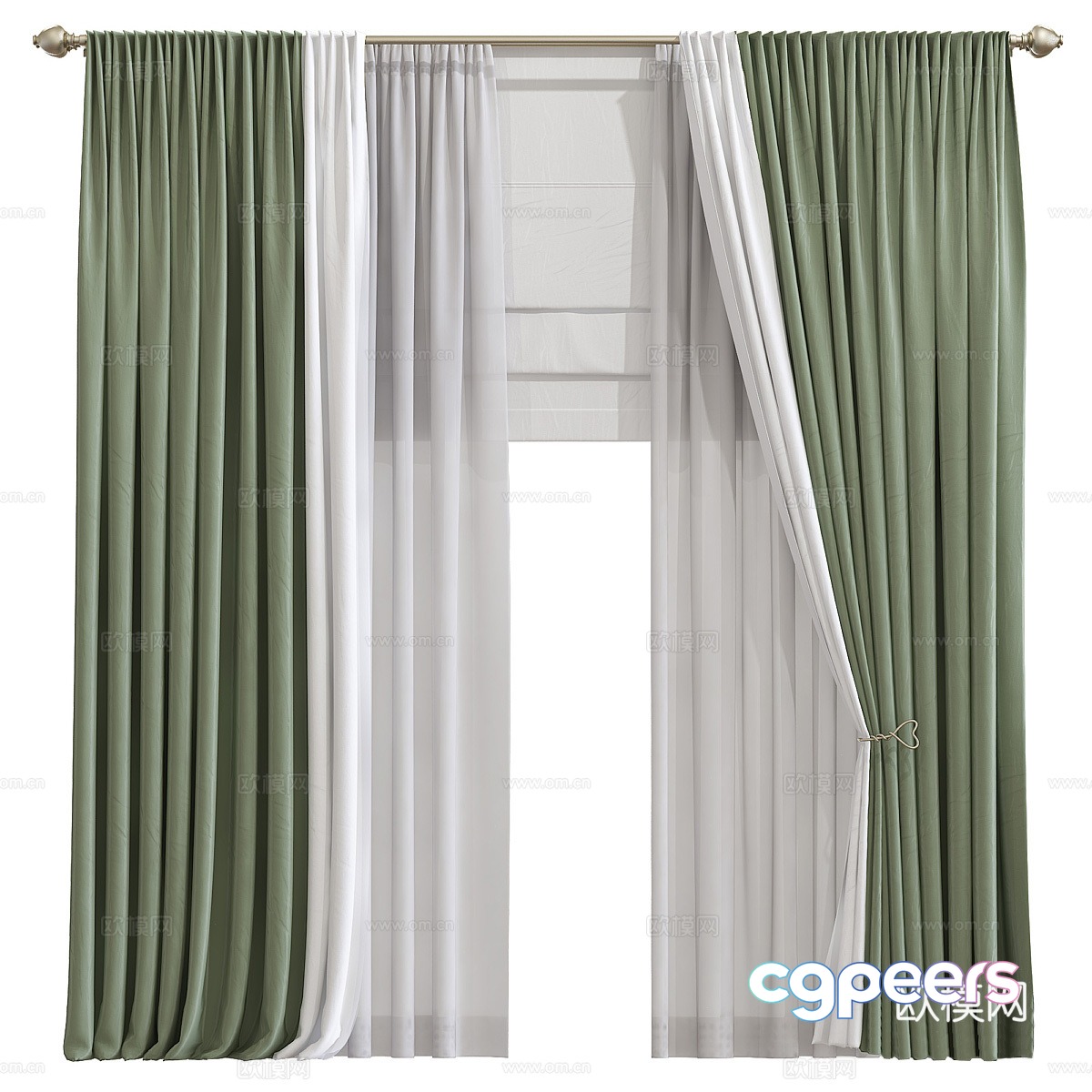 Curtain 3d model Curtain 3d model