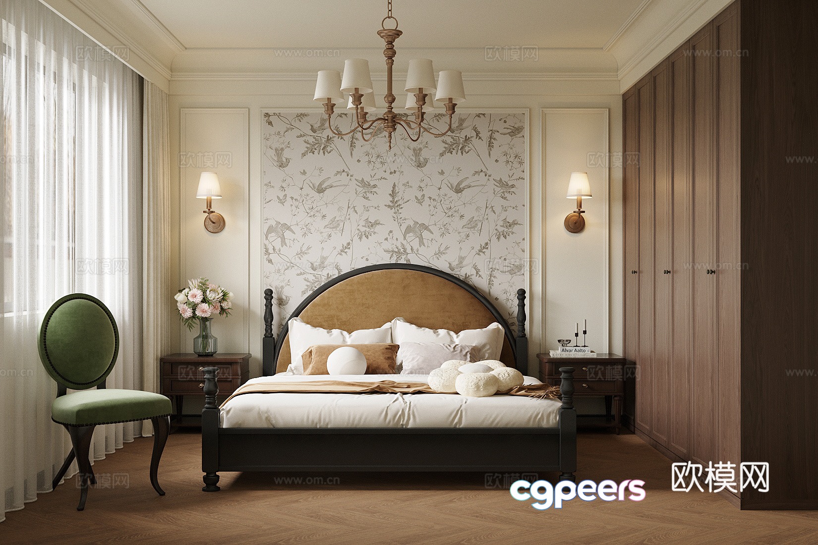 French home bedroom master bedroom 3d model French home bedroom master bedroom 3d model