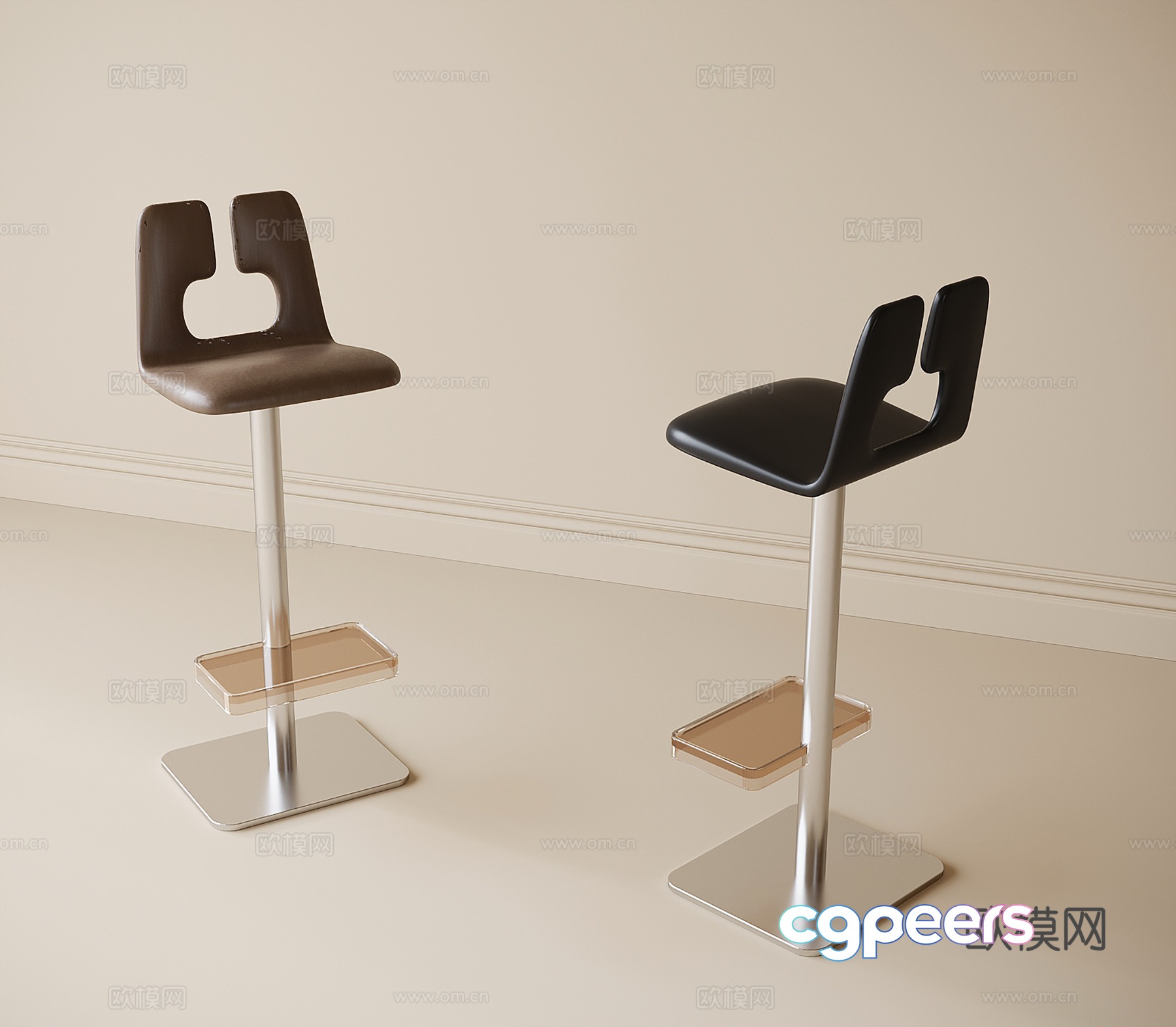 Modern bar chair 3d model Modern bar chair 3d model