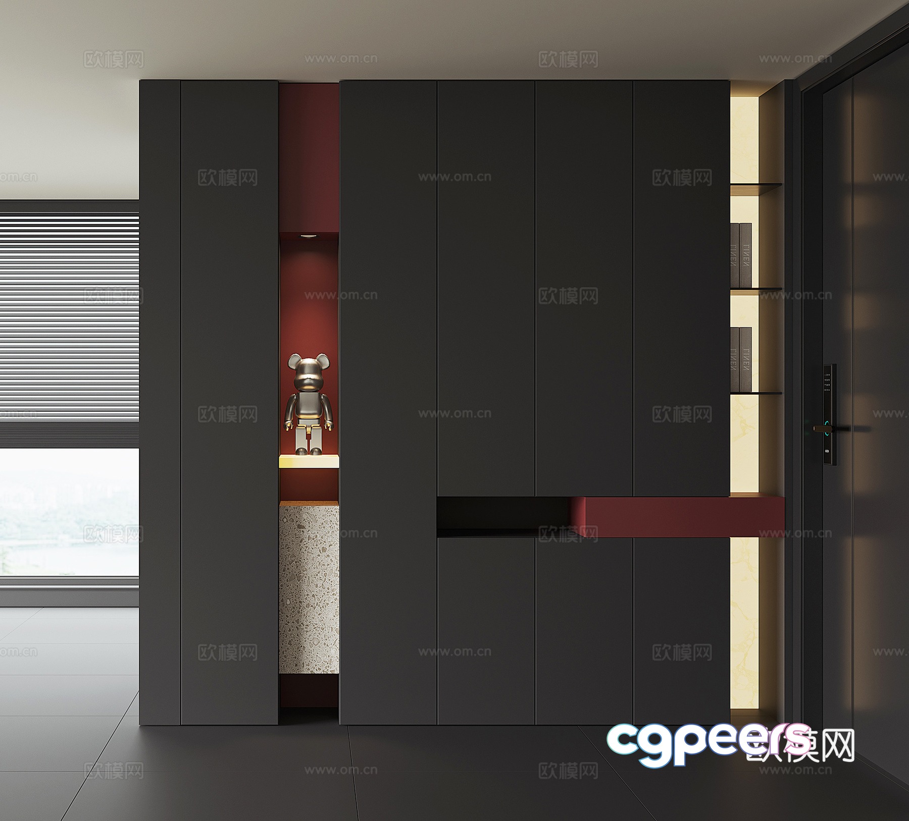 Modern entrance entrance 3D model Modern entrance entrance 3D model