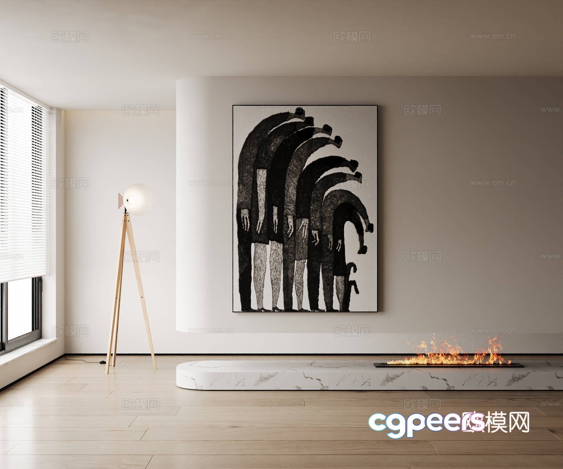 Modern decorative painting 3d model Modern decorative painting 3d model
