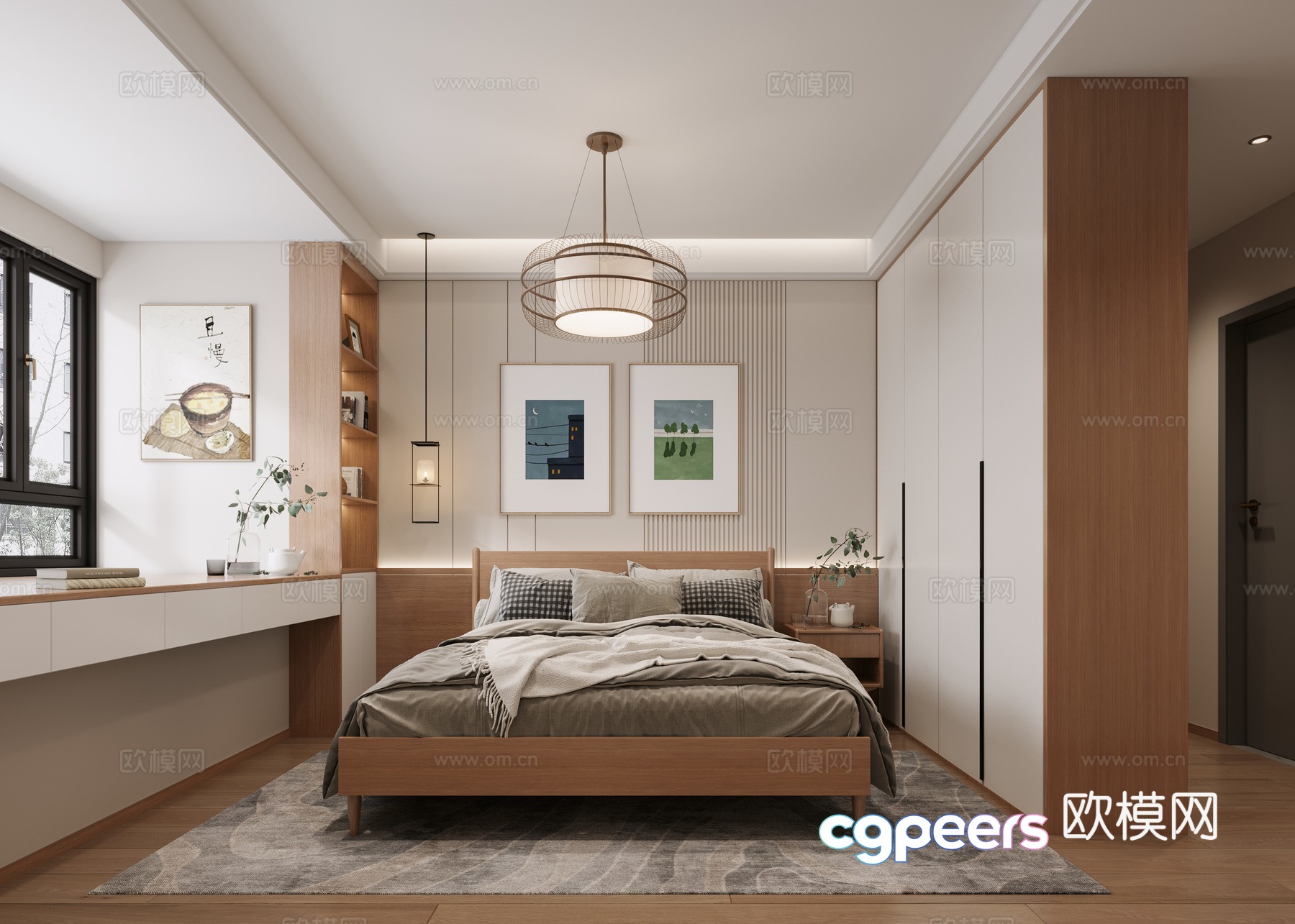 Modern bedroom 3d model Modern bedroom 3d model