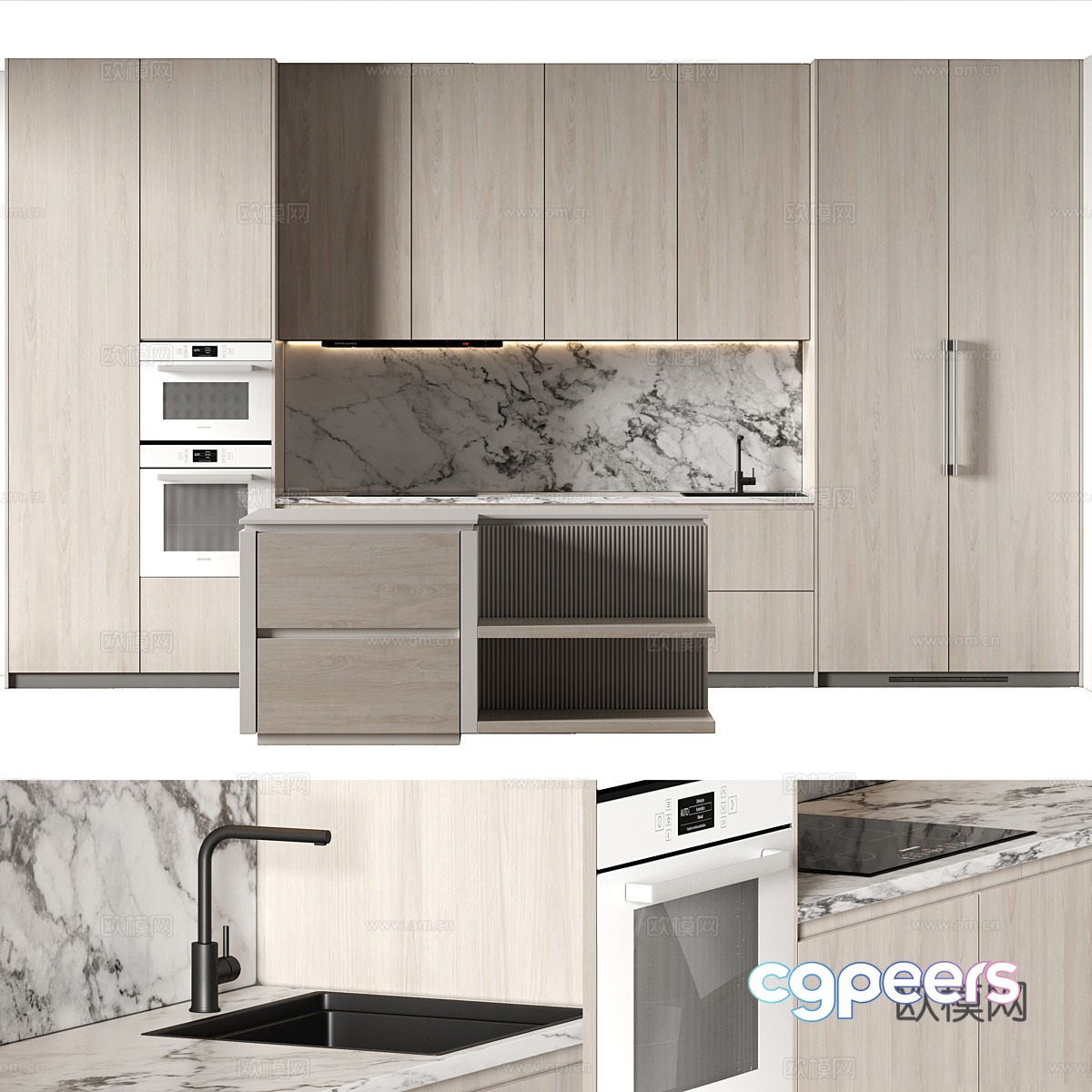 Modern Italian cabinet 3d model Modern Italian cabinet 3d model