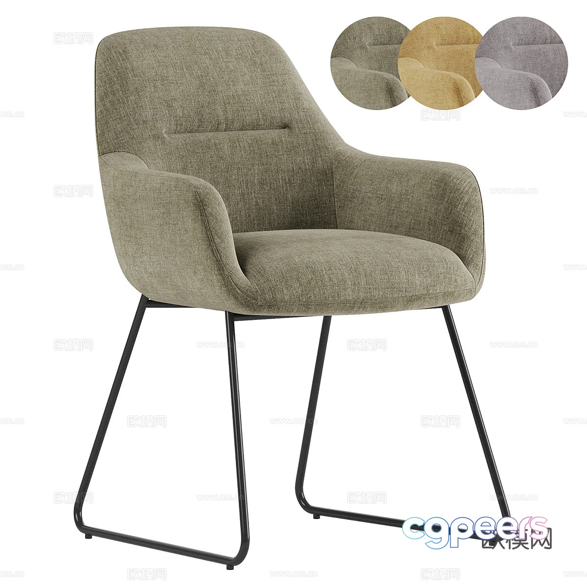 Modern KINKO dining chair 3d model Modern KINKO dining chair 3d model