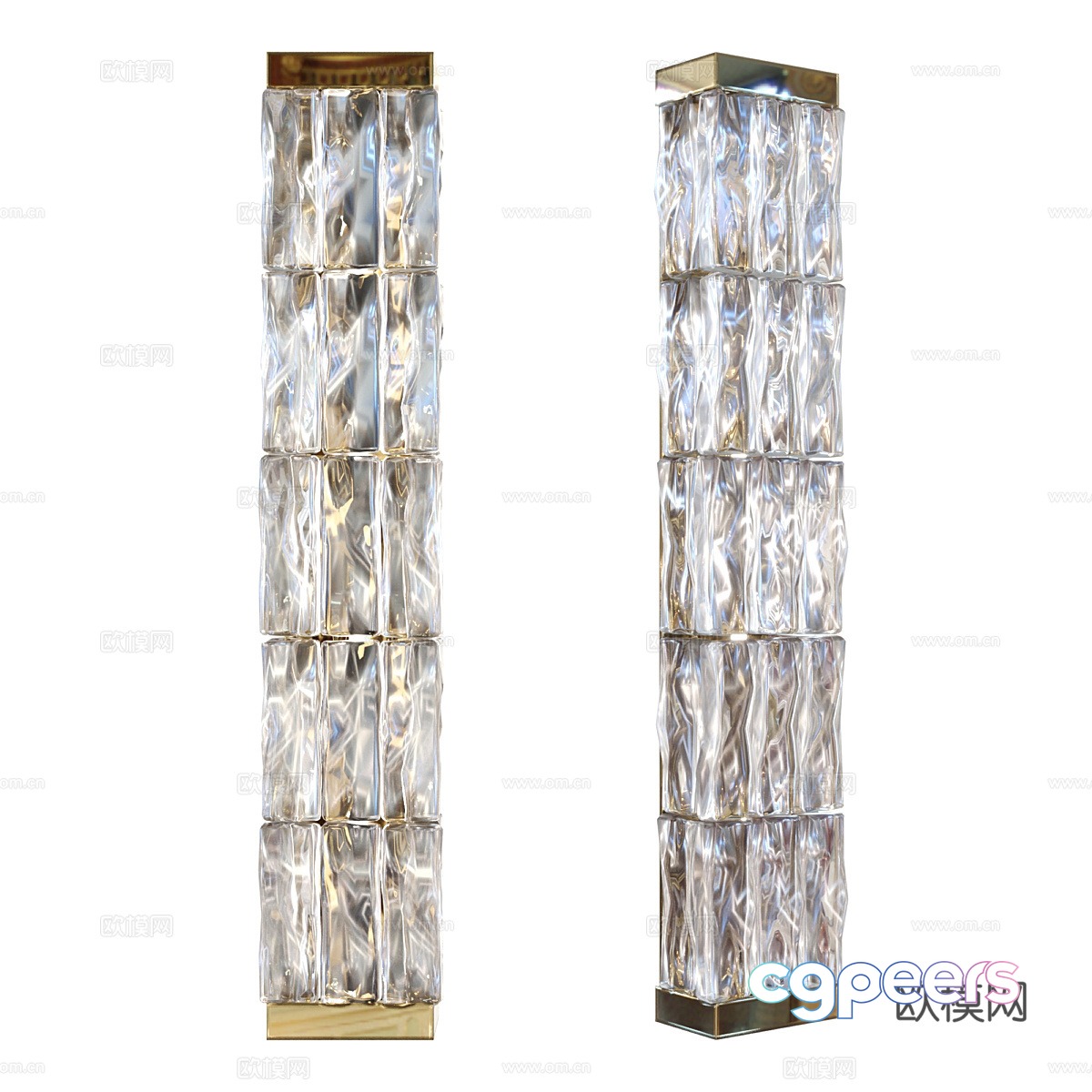 New Chinese Light Luxury Jean Perzel Linear Glass Wall Light 3D Model New Chinese Light Luxury Jean Perzel Linear Glass Wall Light 3D Model