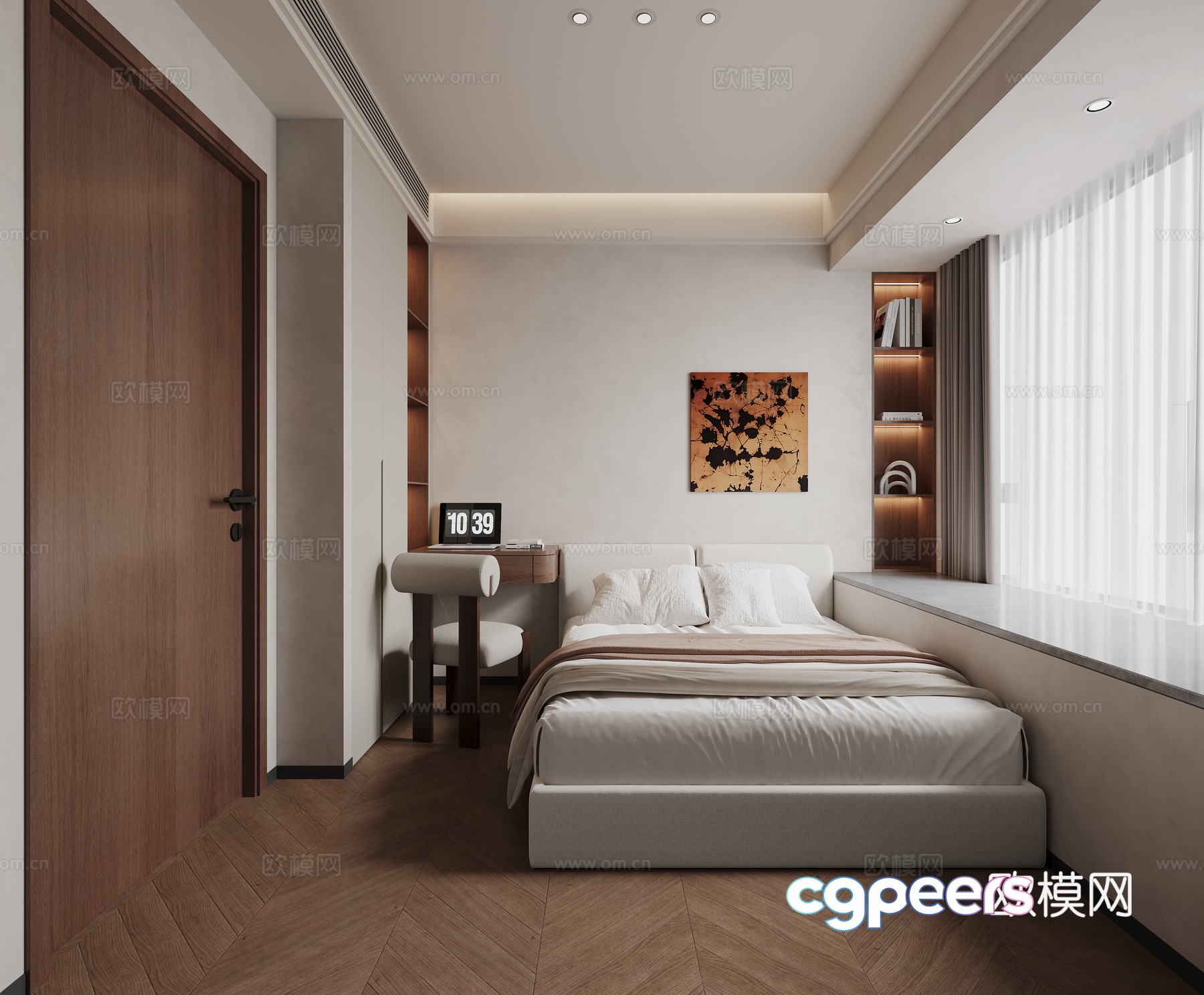 Middle-aged bedroom 3d model Middle-aged bedroom 3d model