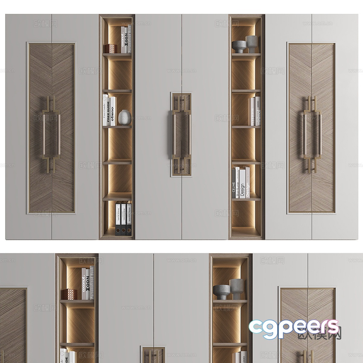 New Chinese style light luxury wardrobe 3D model New Chinese style light luxury wardrobe 3D model