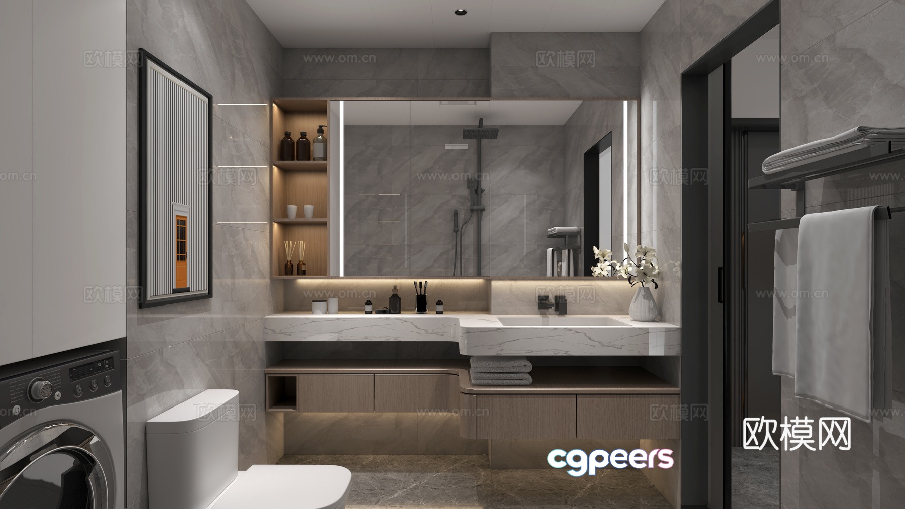 Modern bathroom 3d model Modern bathroom 3d model
