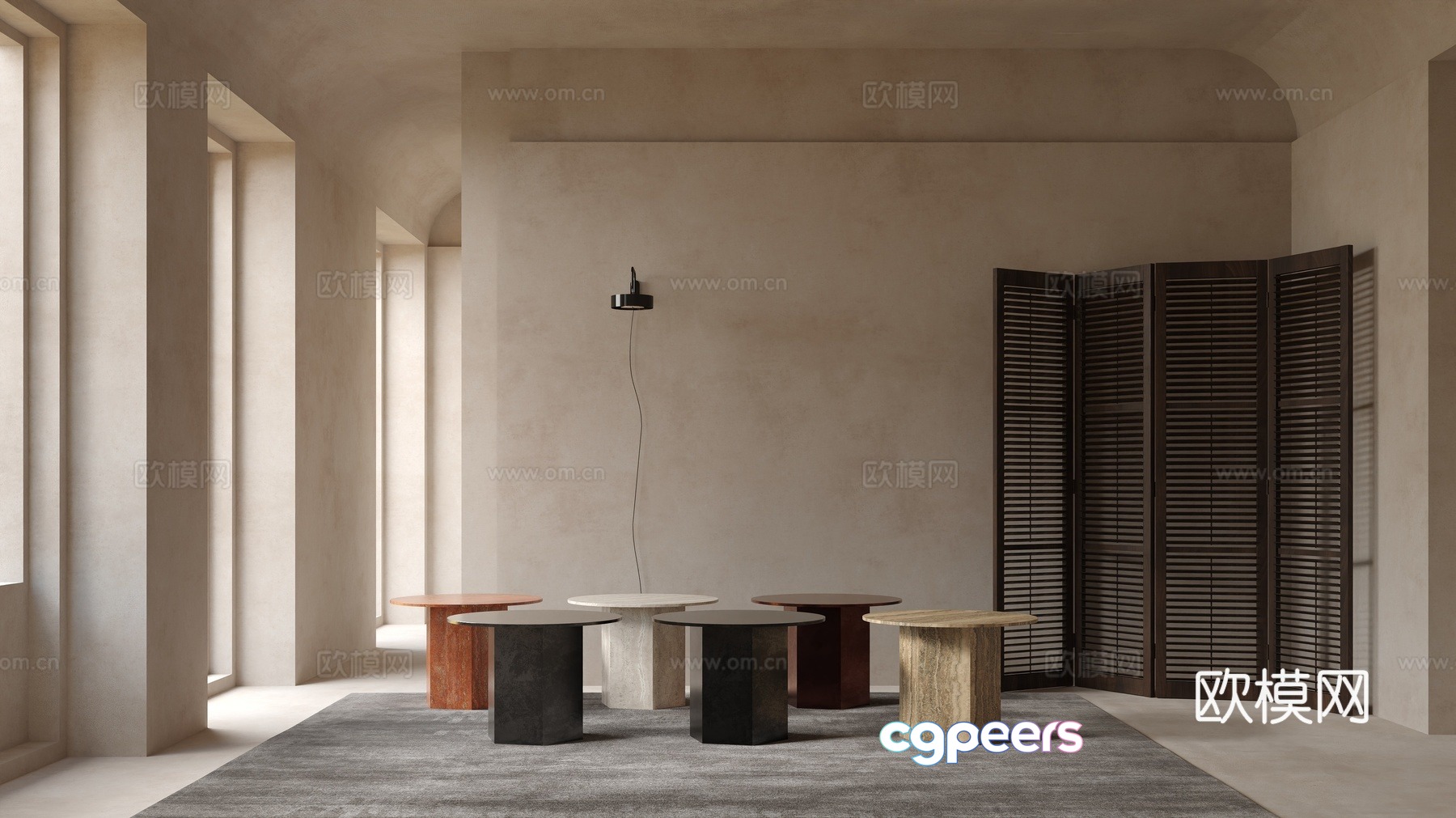 GUBI modern side table 3D model GUBI modern side table 3D model