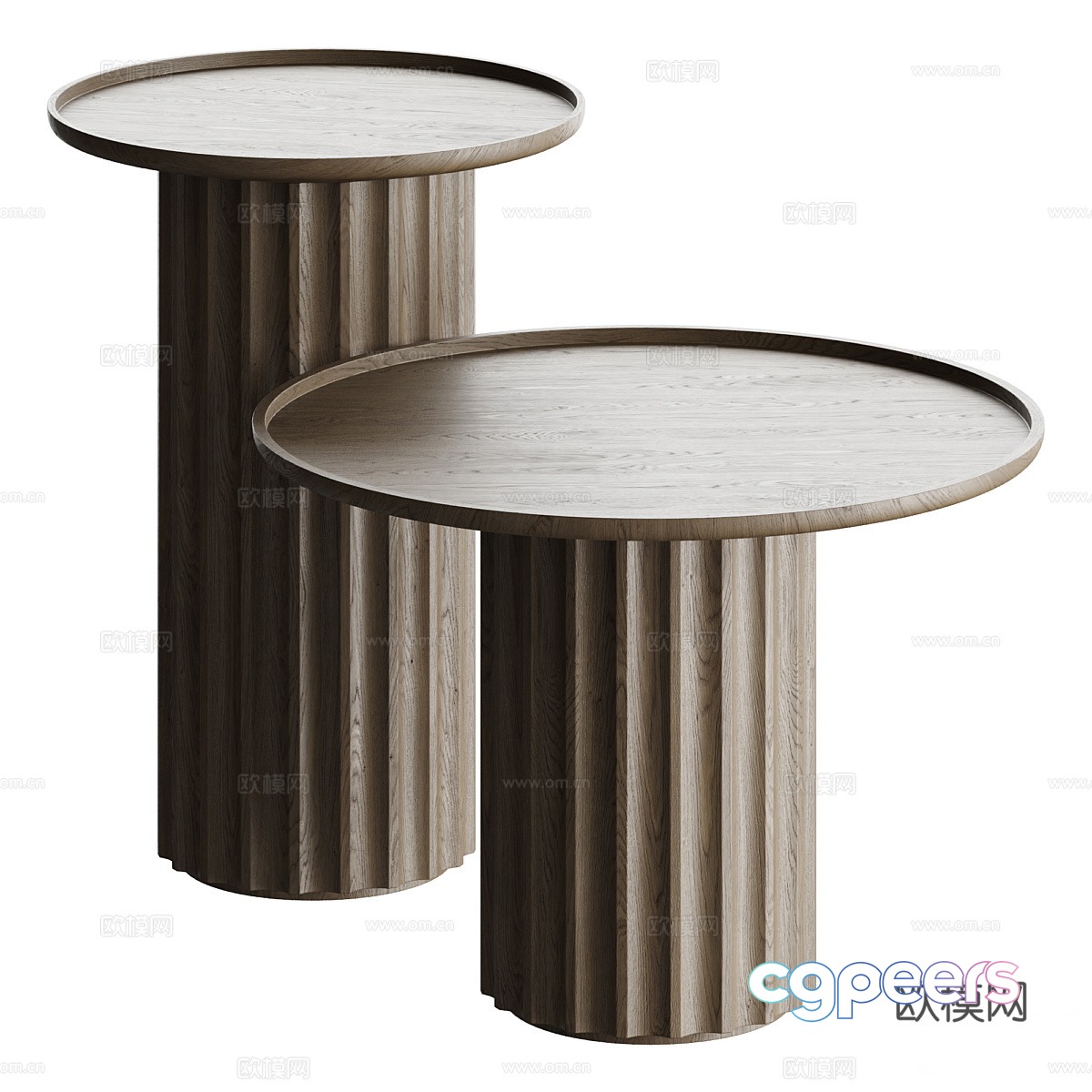 New Chinese-style solid wood edge table round table 3D model New Chinese-style solid wood edge table round table 3D model