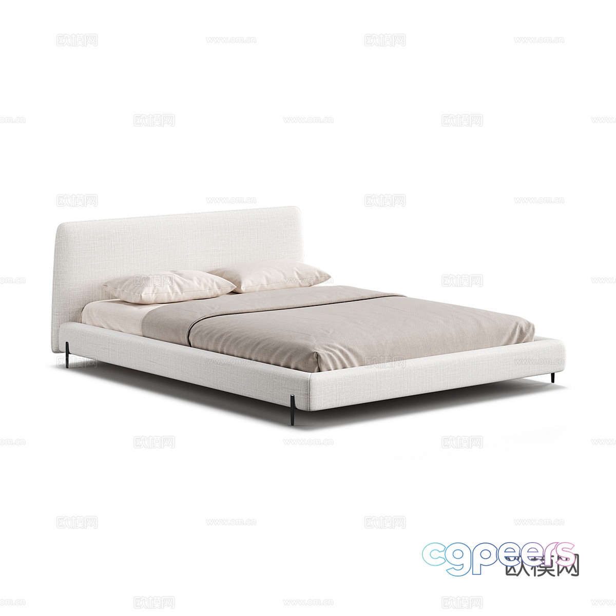Modern simple double bed Double bed Simple bed Bed bedroom bed 3d model Modern simple double bed Double bed Simple bed Bed bedroom bed 3d model