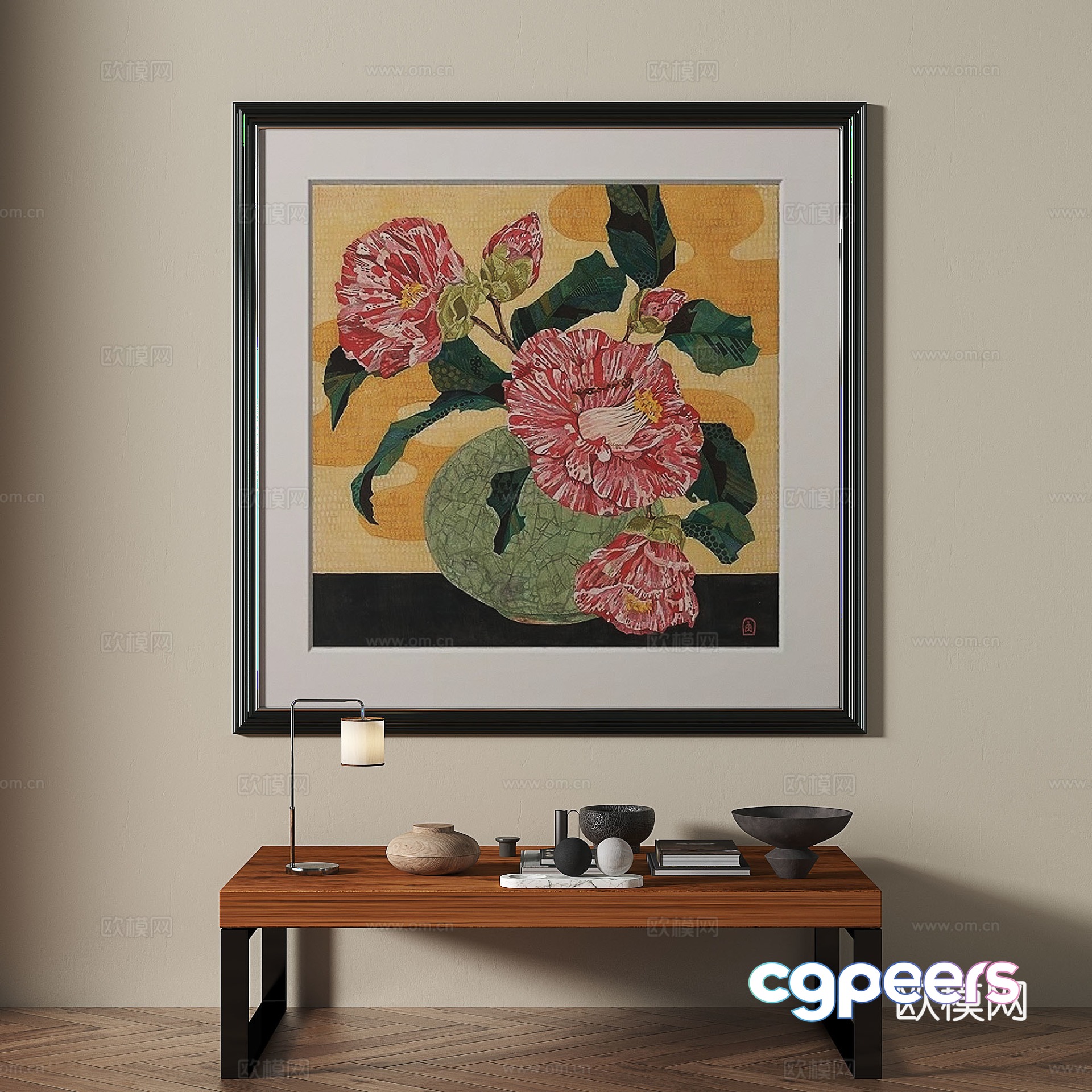Modern medieval retro decorative painting 3d model Modern medieval retro decorative painting 3d model
